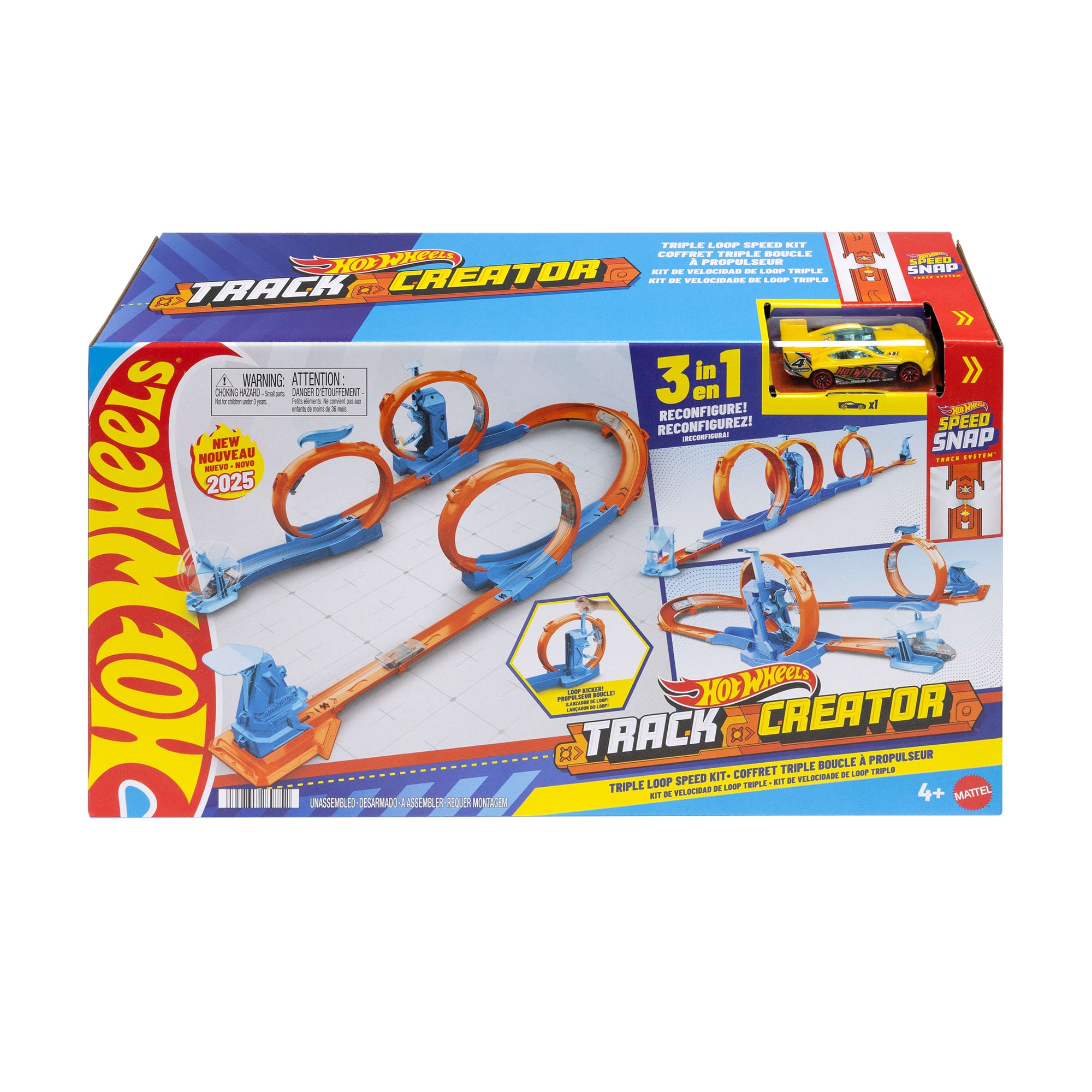 

Трек Hot Wheels Track Creator Потрійна петля, від 4 років, 25.5*44.5*12.1 см (JDW39)