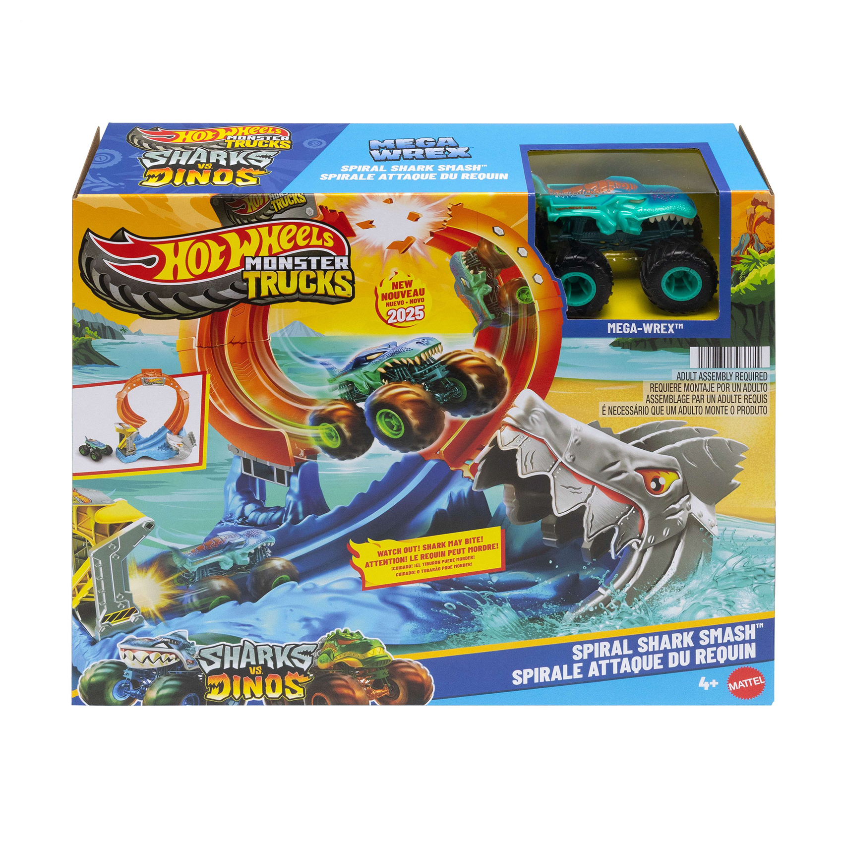

Ігровий набір Hot Wheels Monster Trucks Монстро-атака акули, від 4 років, 30.8*35.6*9.1 см (JFR08)