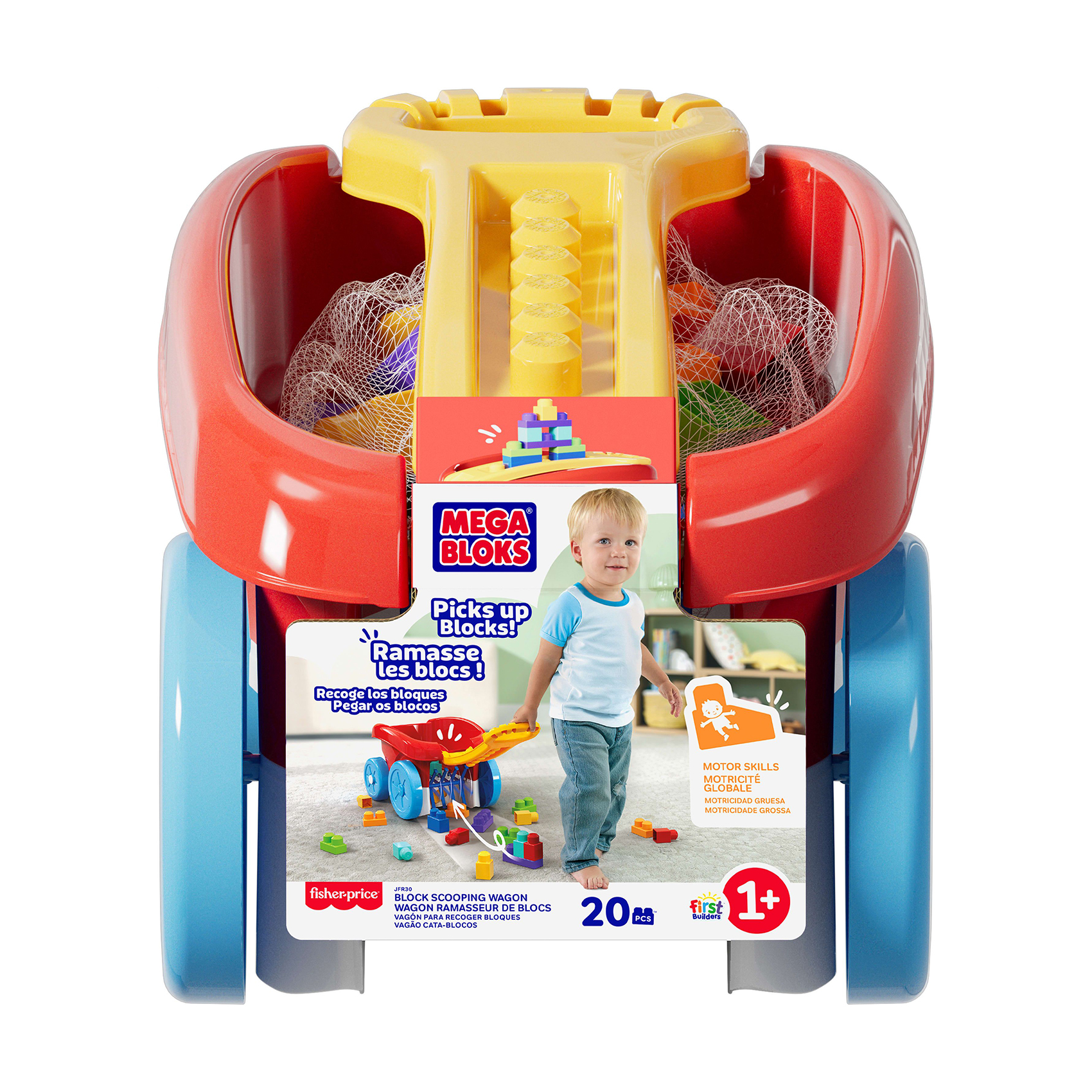 

Дитячий ігровий візок Mega Bloks для збирання кубиків, 20 деталей, від 1 року, 25*40*29 см (JFR30)