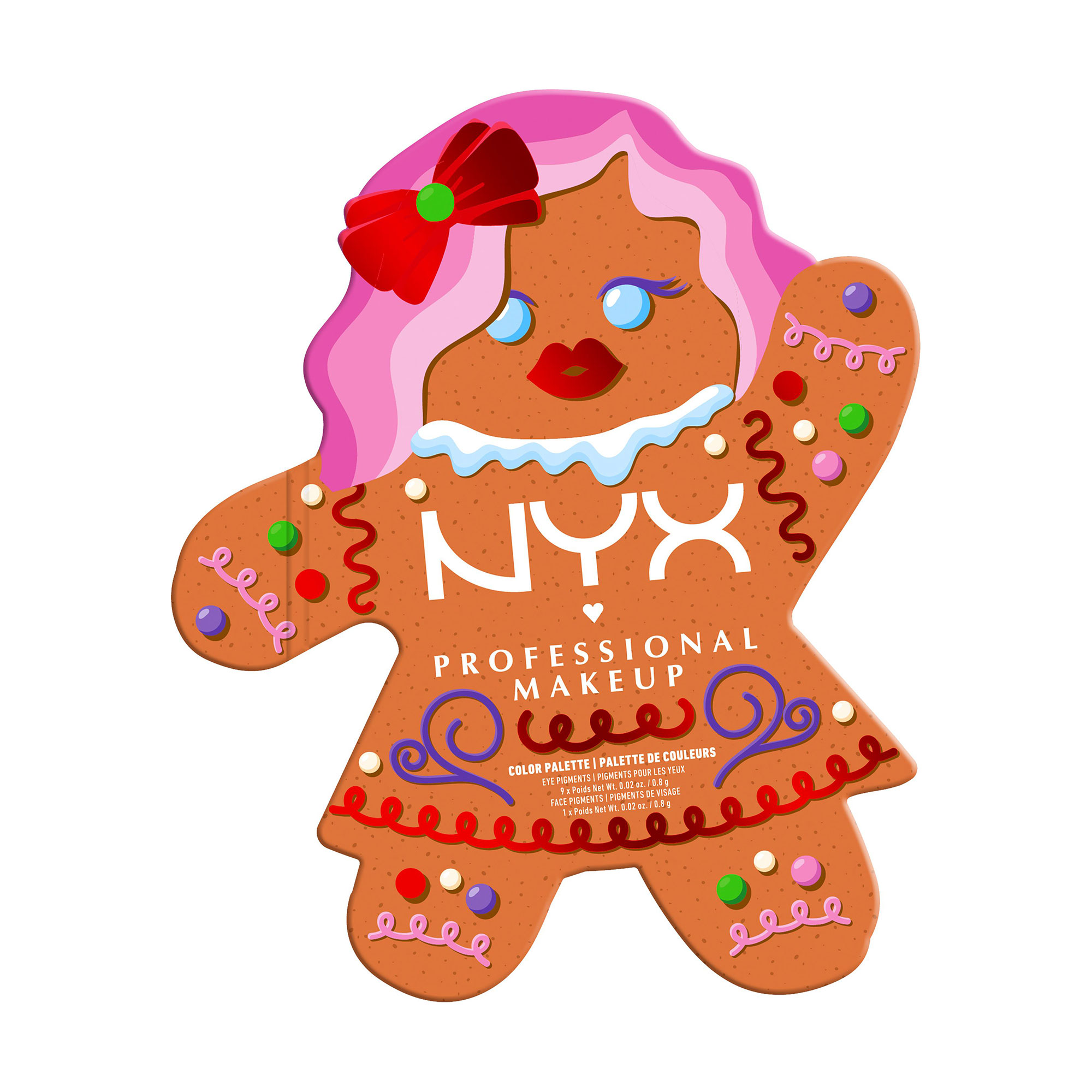 

Палетка тіней для повік NYX Professional Makeup Holiday Gingerbaddie Palette, 8 г