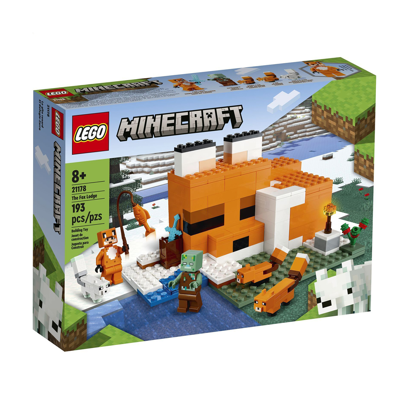 

Конструктор LEGO Minecraft Нора лисиці, 193 деталі, від 8 років (21178)