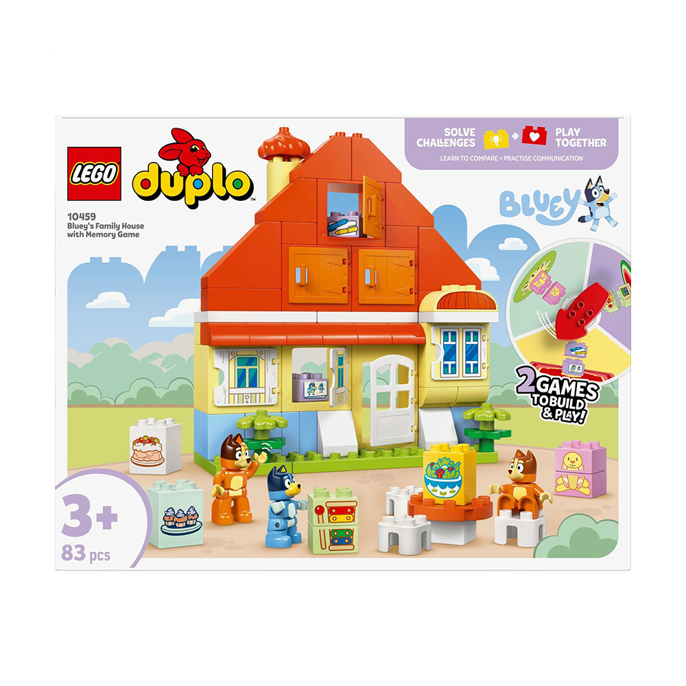 

Конструктор LEGO Duplo Родинний дім Блуї з грою на запам'ятовування, 83 деталі, від 3 років (10459)