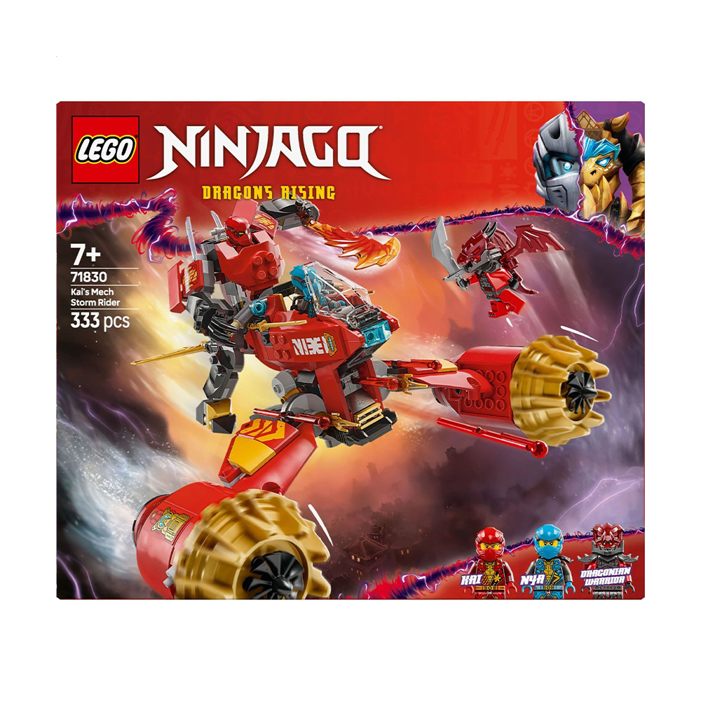 

Конструктор LEGO Ninjago Штормовий робот-вершник Кая, 333 деталі, від 7 років (71830)