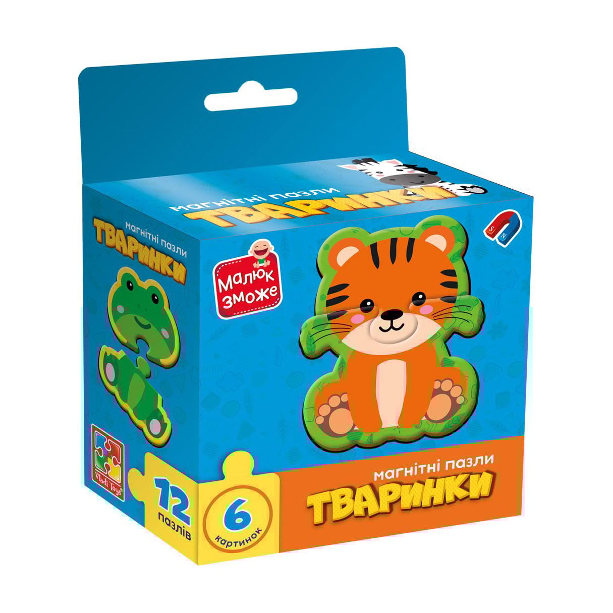 

Магнітні пазли Vladi Toys Тваринки, від 3 років, 12 деталей (VT1733-04)