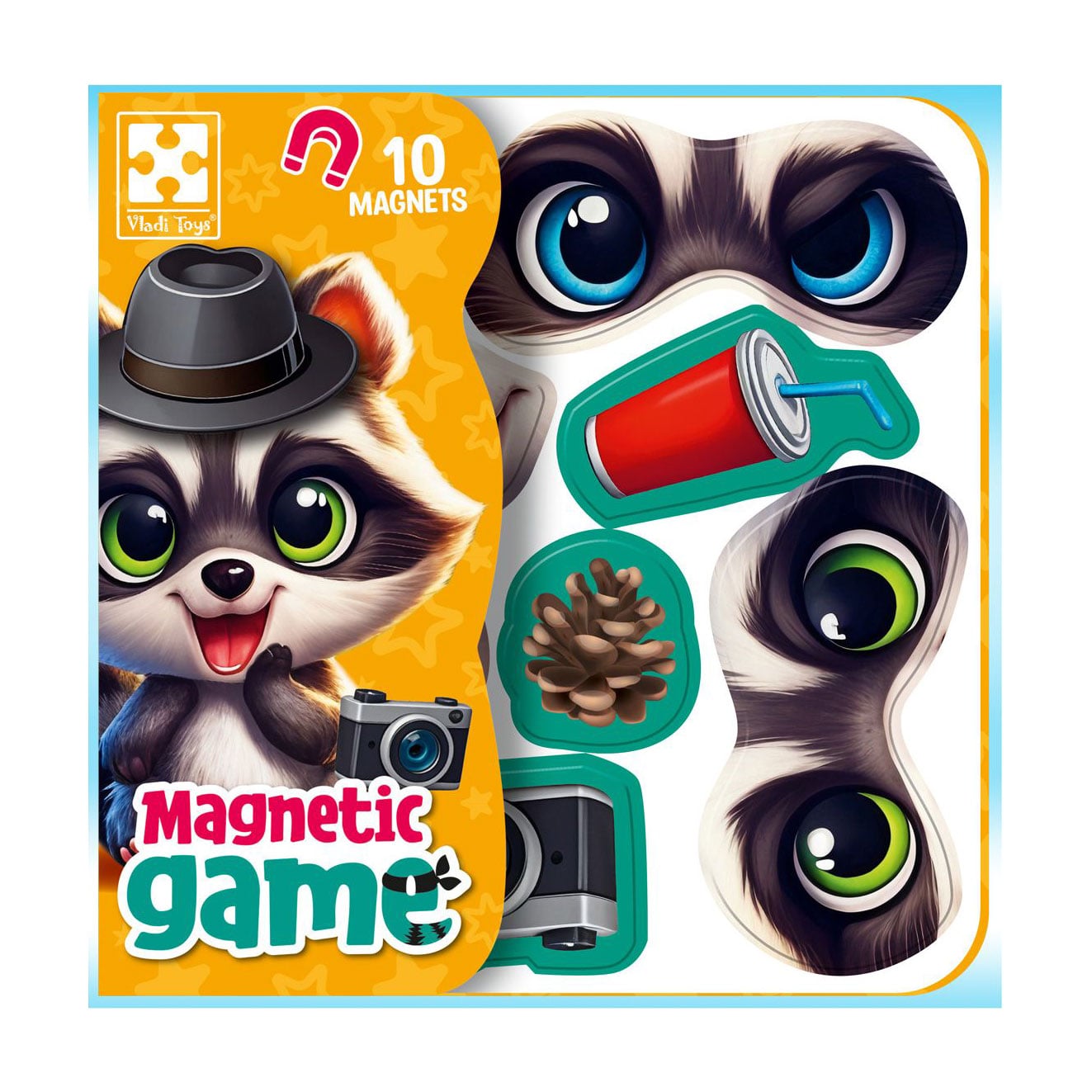 

Розвивальна магнітна гра Vladi Toys Емоції Єнота, від 3 років, 10 деталей (VT3220-03)