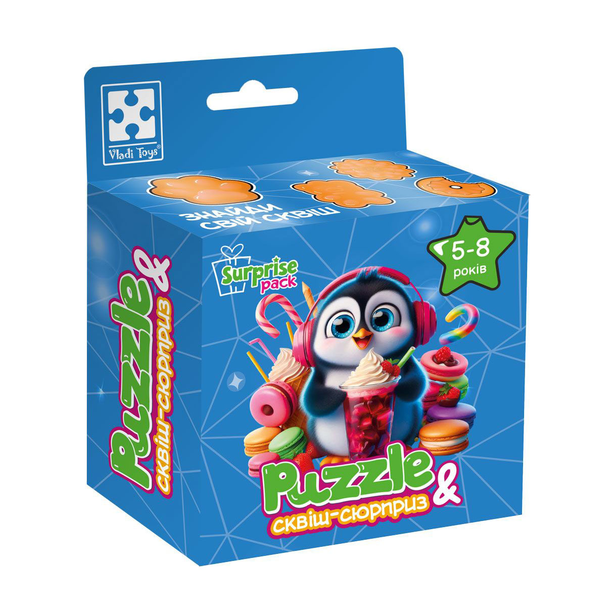 

Пазли Vladi Toys Пінгвінятко, із сюрпризом та сквішем, 22*23 см, від 5 років, 180 деталей (VT8030-06)