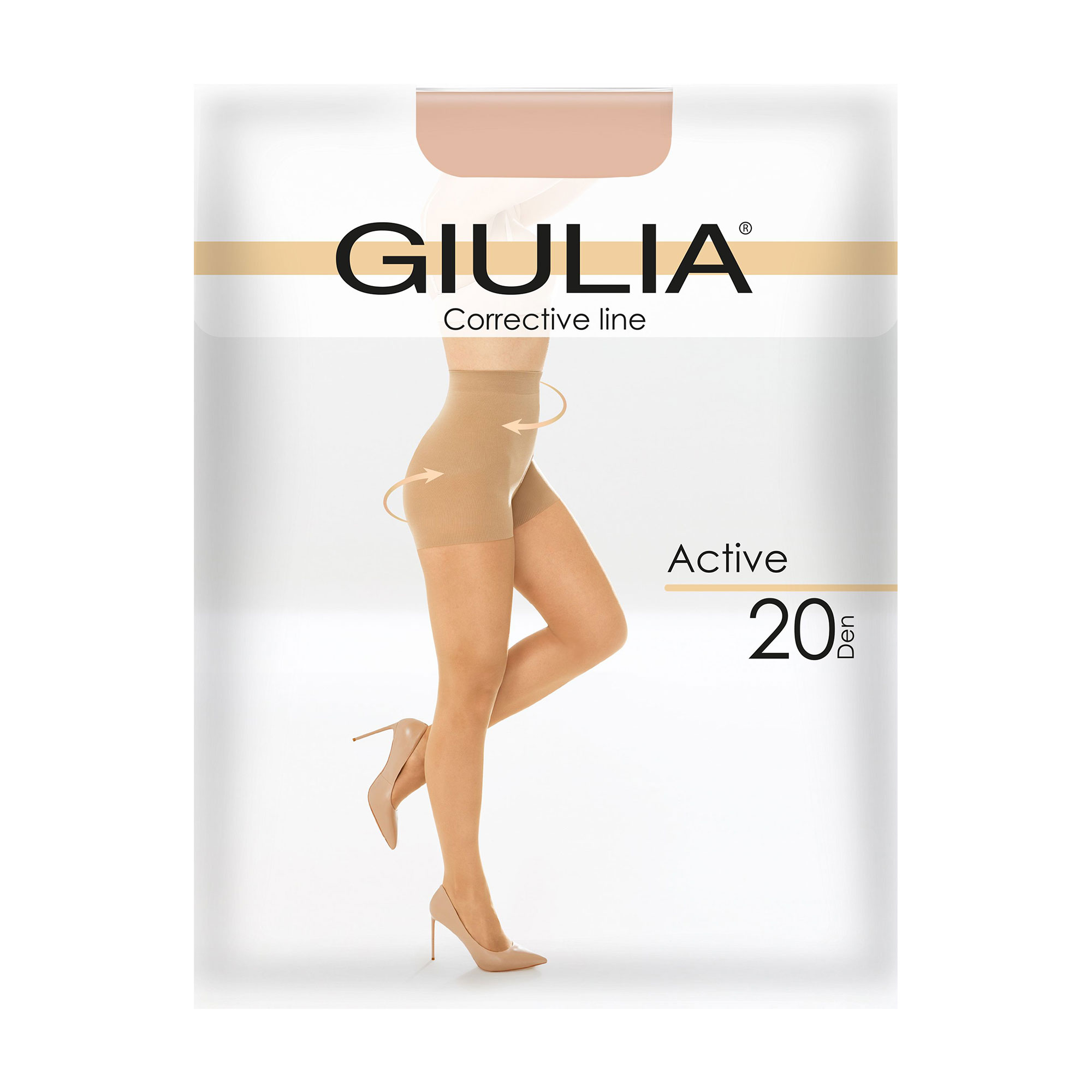 

Колготки жіночі Giulia Active з шортиками, 20 DEN, Daino, розмір 4