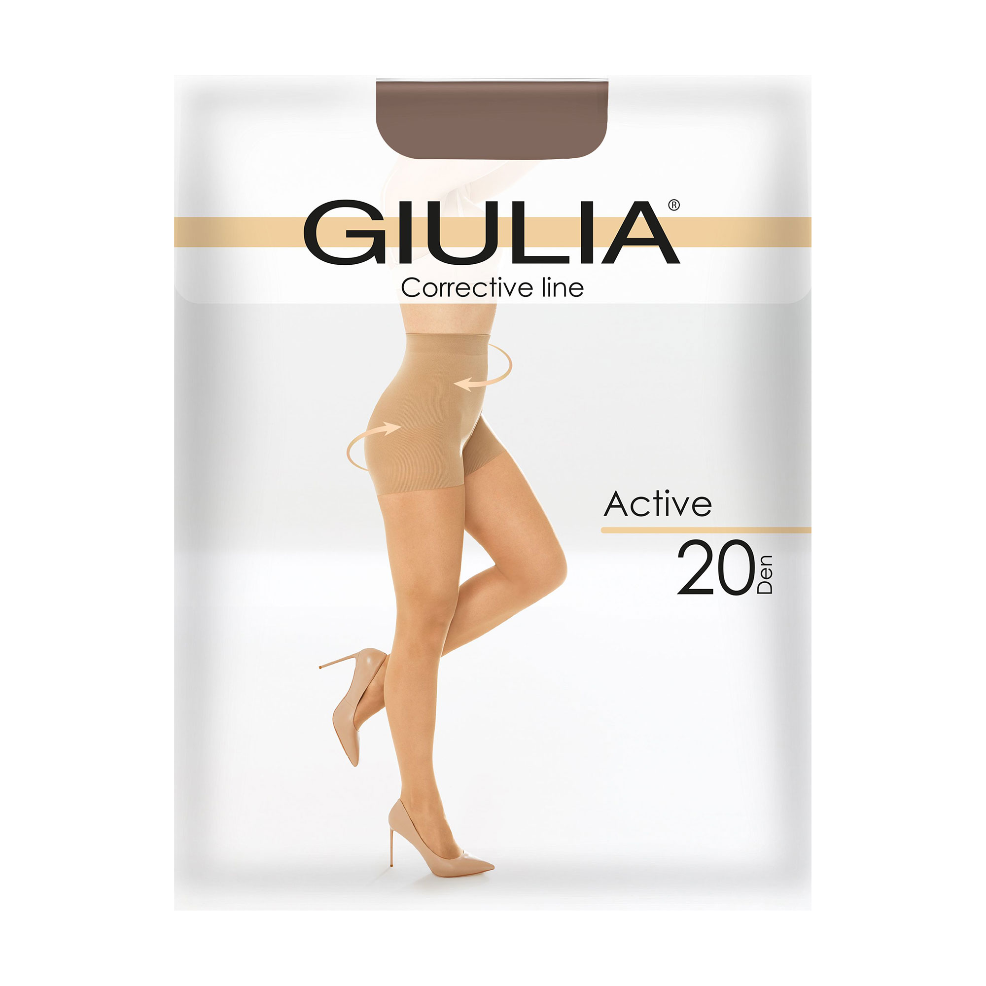 

Колготки жіночі Giulia Active з шортиками, 20 DEN, Fumo, розмір 2