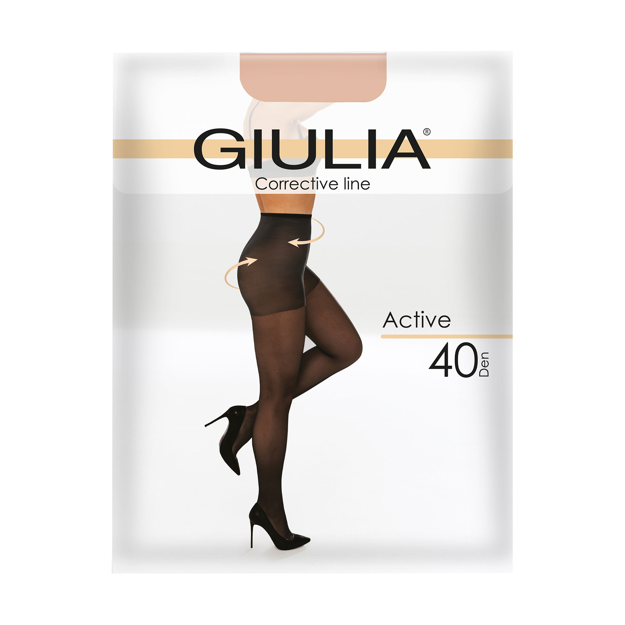 

Колготки жіночі Giulia Active з шортиками, 40 DEN, Daino, розмір 3