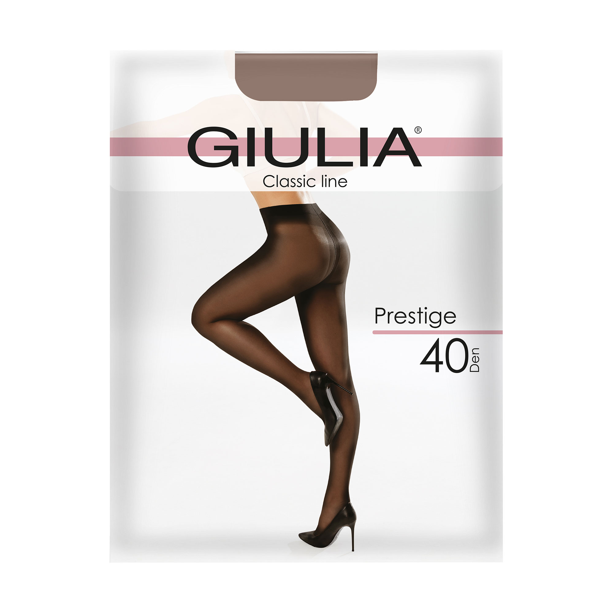 

Класичні колготки жіночі Giulia Prestige без шортиків, 40 DEN, Fumo, розмір 5