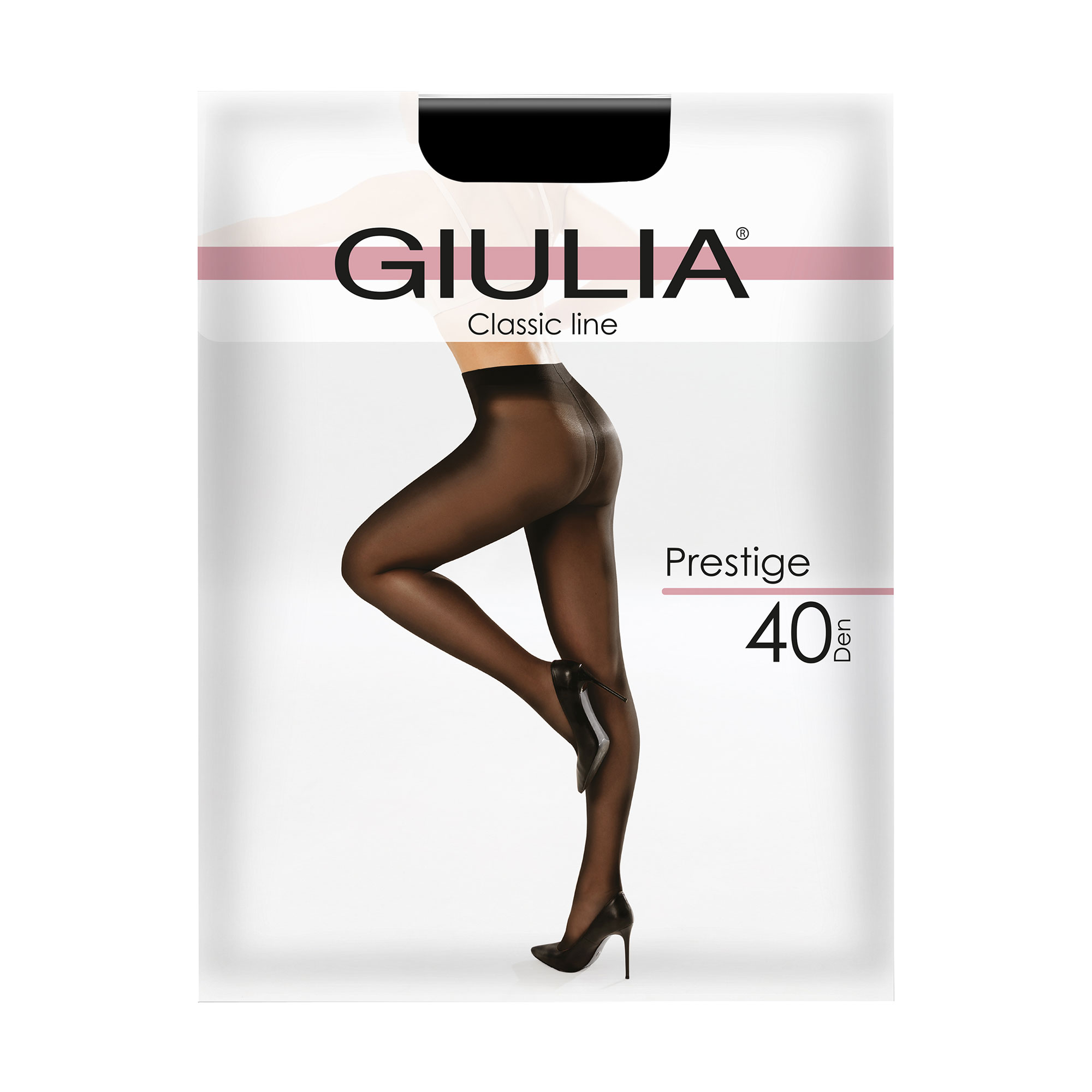 

Класичні колготки жіночі Giulia Prestige XXL без шортиків, 40 DEN, Nero, розмір 6