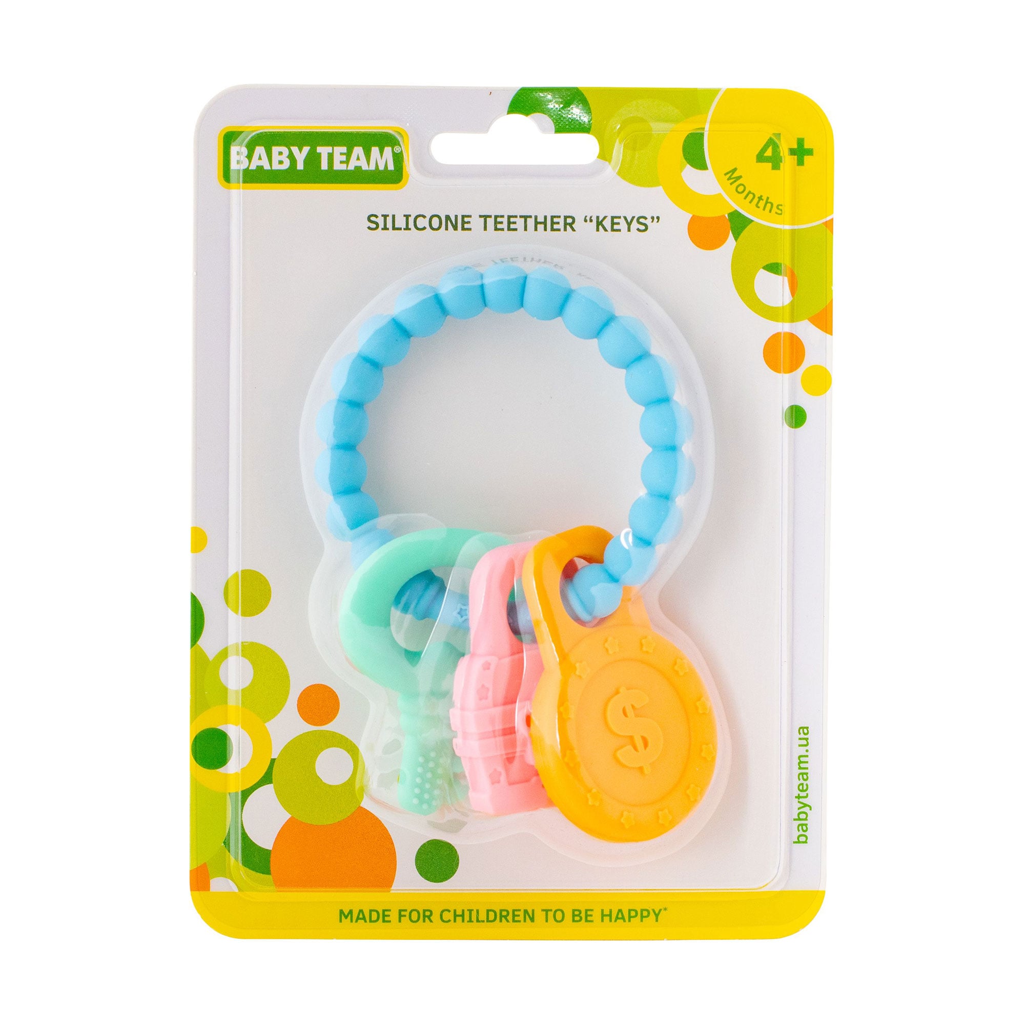 

Дитяча іграшка-прорізувач для зубів Baby Team Ключики, силіконова, від 4 місяців (4024)