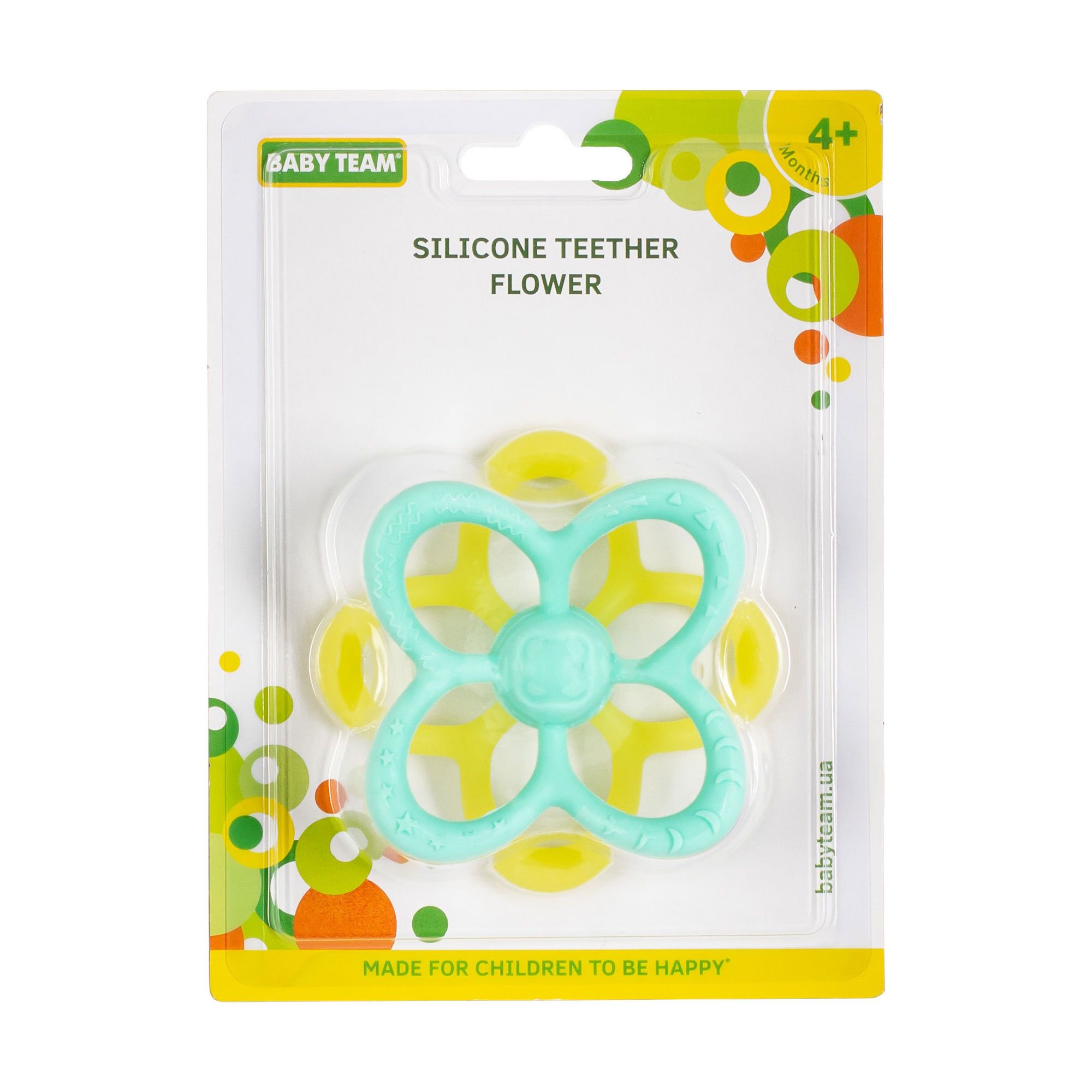 

Дитяча іграшка-прорізувач для зубів Baby Team Квітка, силіконова, від 4 місяців (4027)