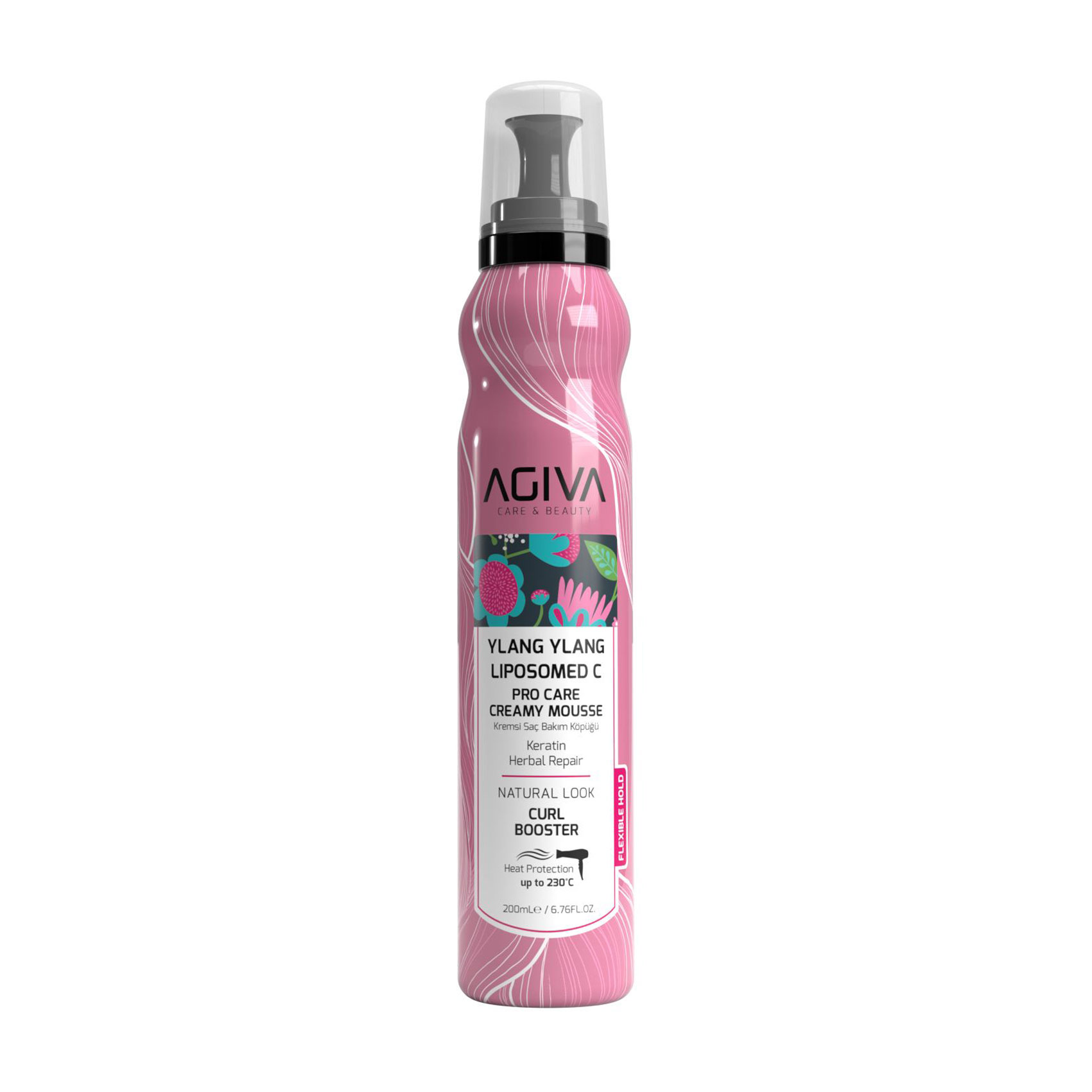 Уцінка! Піна для волосся Agiva Ylang Ylang Liposomed C Pro Care Creamy Mousse Еластична фіксація, 200 мл