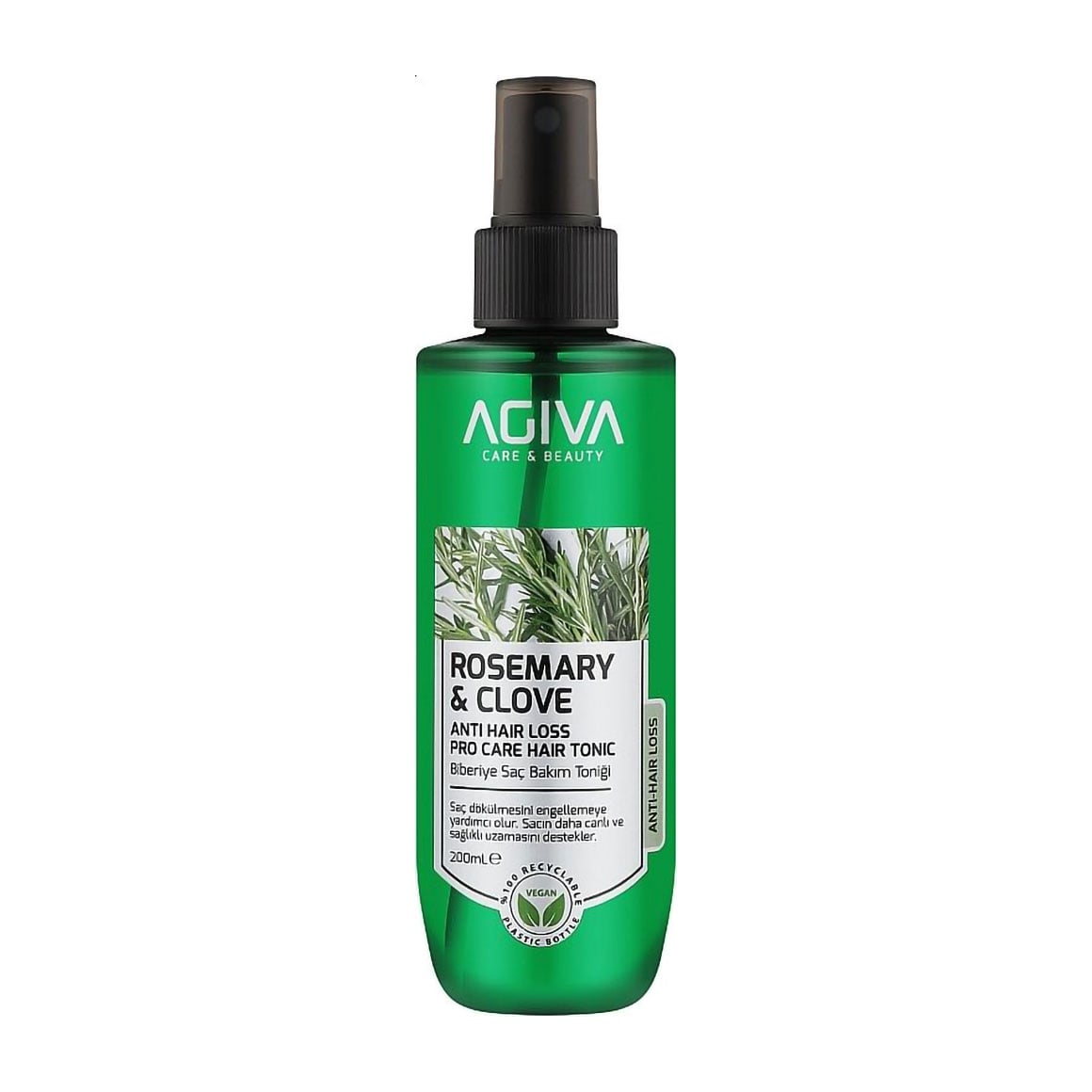 

Тонік Agiva Rosemary & Clove Anti Hair Loss Pro Care Hair Tonic проти випадіння волосся, з розмарином та гвоздикою, 200 мл