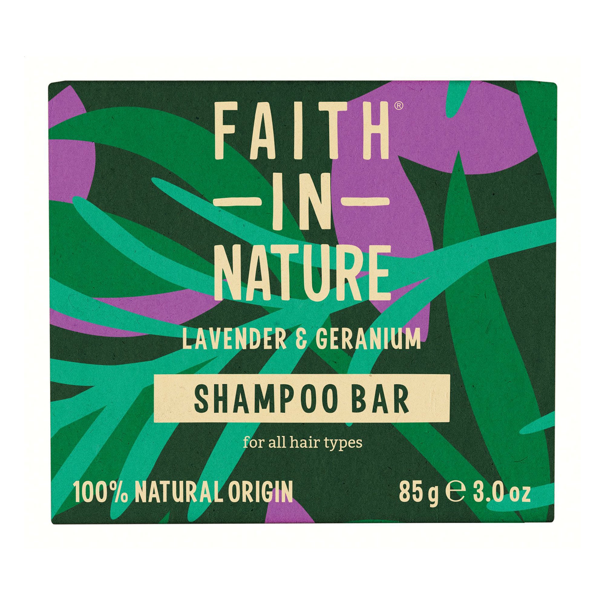 

Твердий шампунь для волосся Faith In Nature Lavender & Geranium Shampoo Bar Лаванда та герань, 85 г
