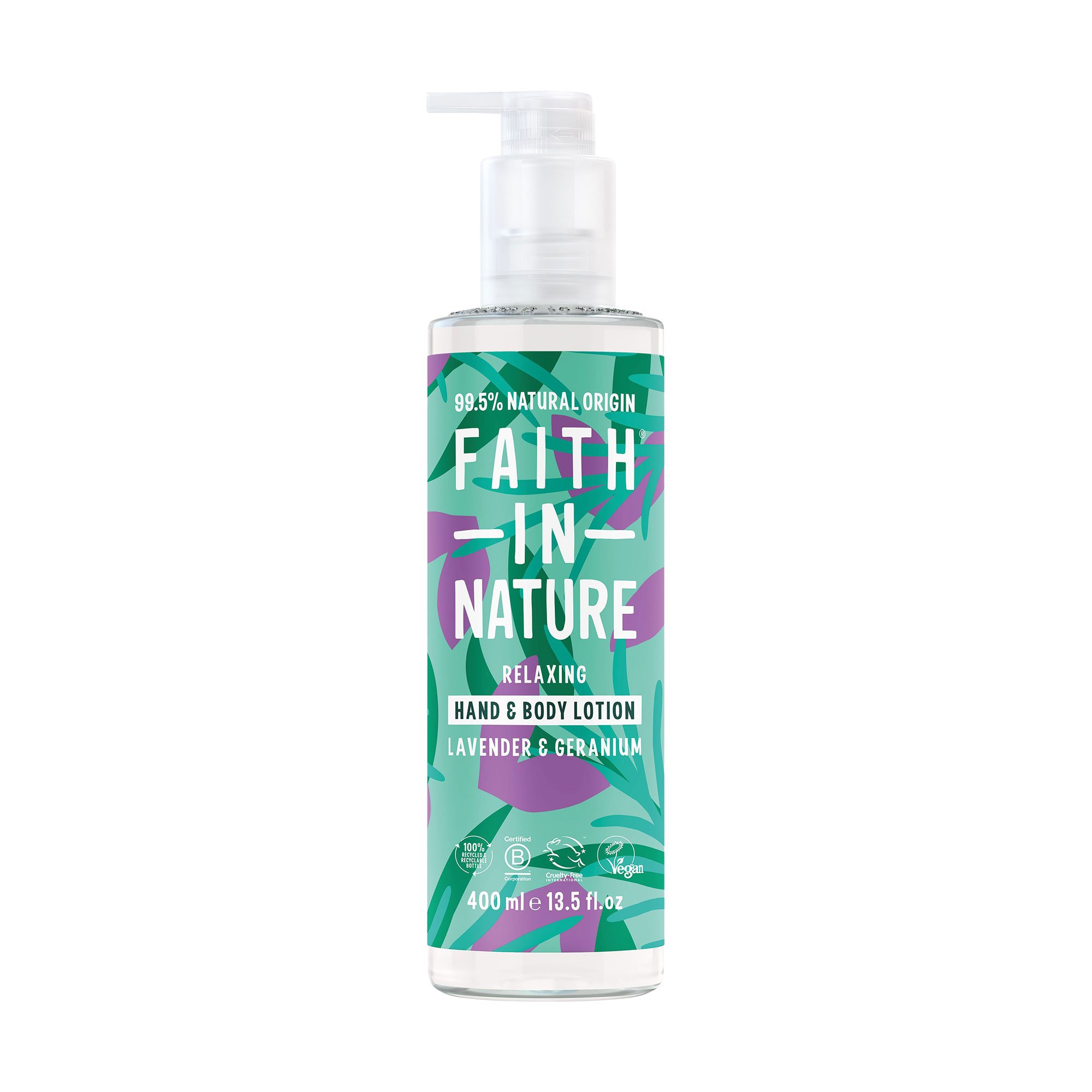 

Лосьйон для рук та тіла Faith in Nature Relaxing Hand & Body Lotion з лавандою та геранню, 400 мл