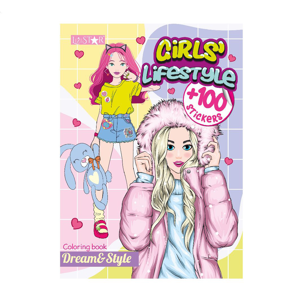 

Книжка-розмальовка Апельсин Dream & Style Girls' Lifestyle, від 3 років (РМ-88-03)