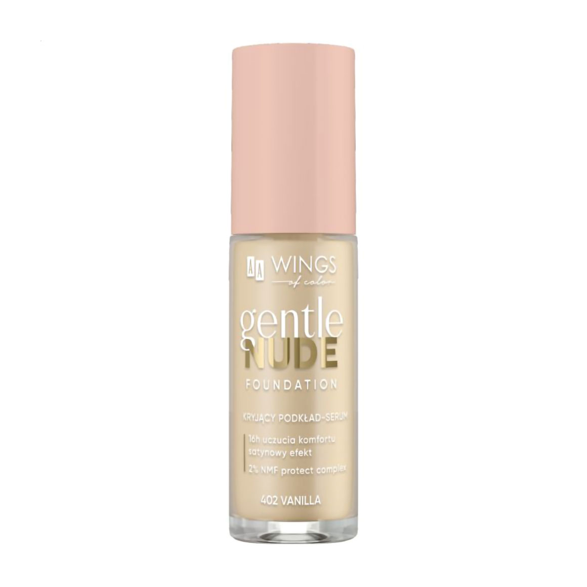 

Тональний основа-сироватка для обличчя AA Wings of Color Gentle Nude Foundation Covering Foundation-Serum, 402 Vanilla, 30 мл