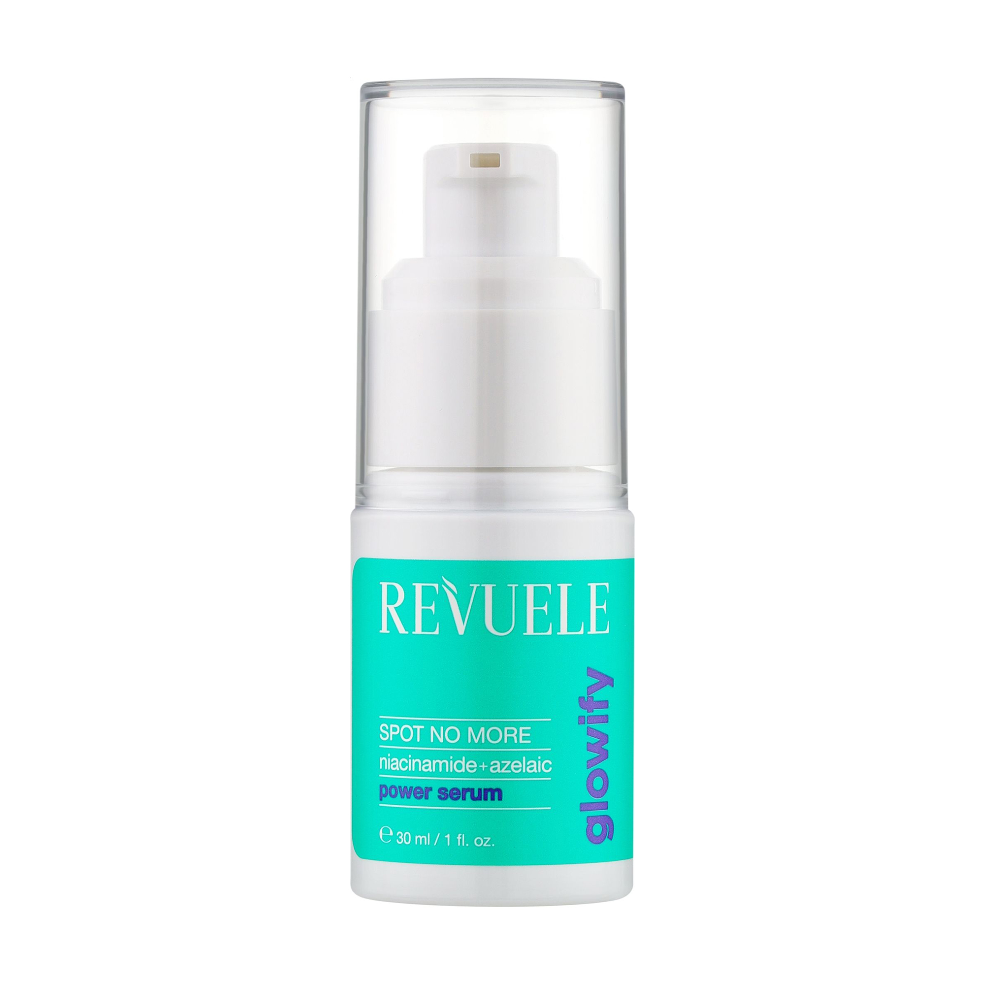 

Сироватка для обличчя Revuele Glowify Spot No More Niacinamide + Azelaic Power Serum проти пігментації, з ніацинамідом та азелаїдом, 30 мл