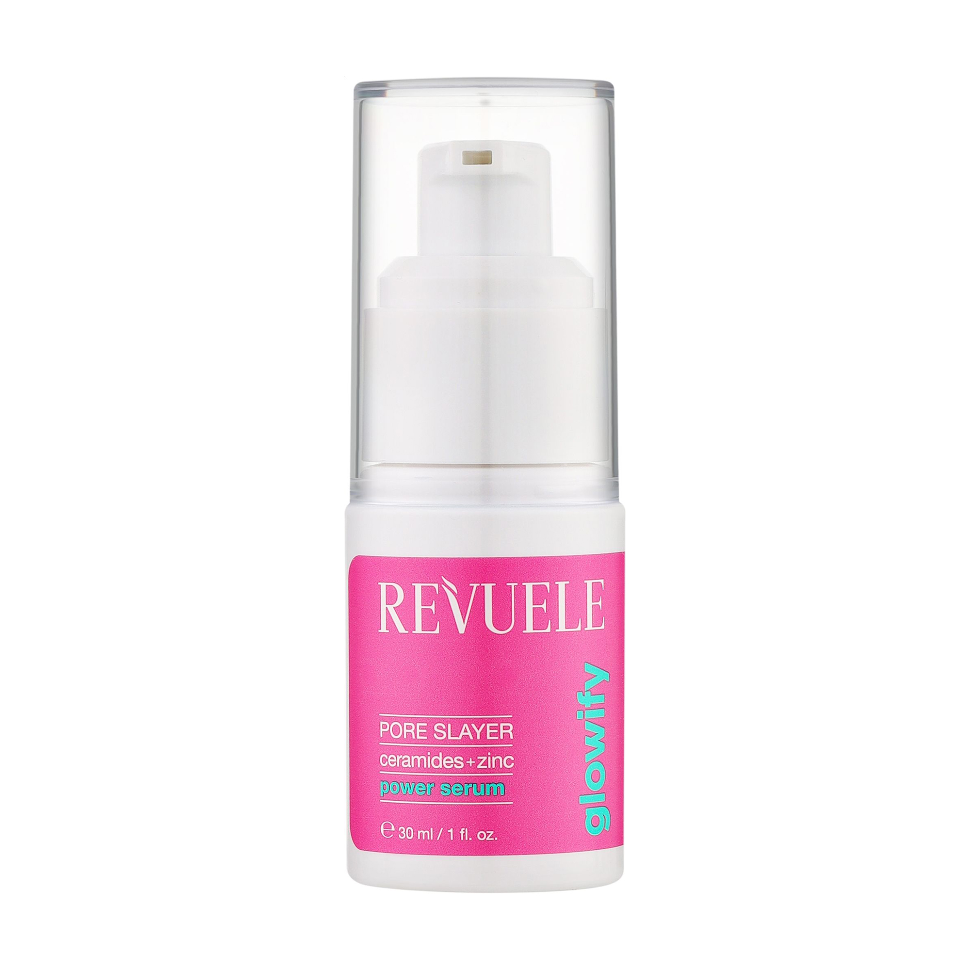 

Сироватка для обличчя Revuele Glowify Pore Slayer Ceramides + Zinc Power Serum з церамідами та цинком, 30 мл