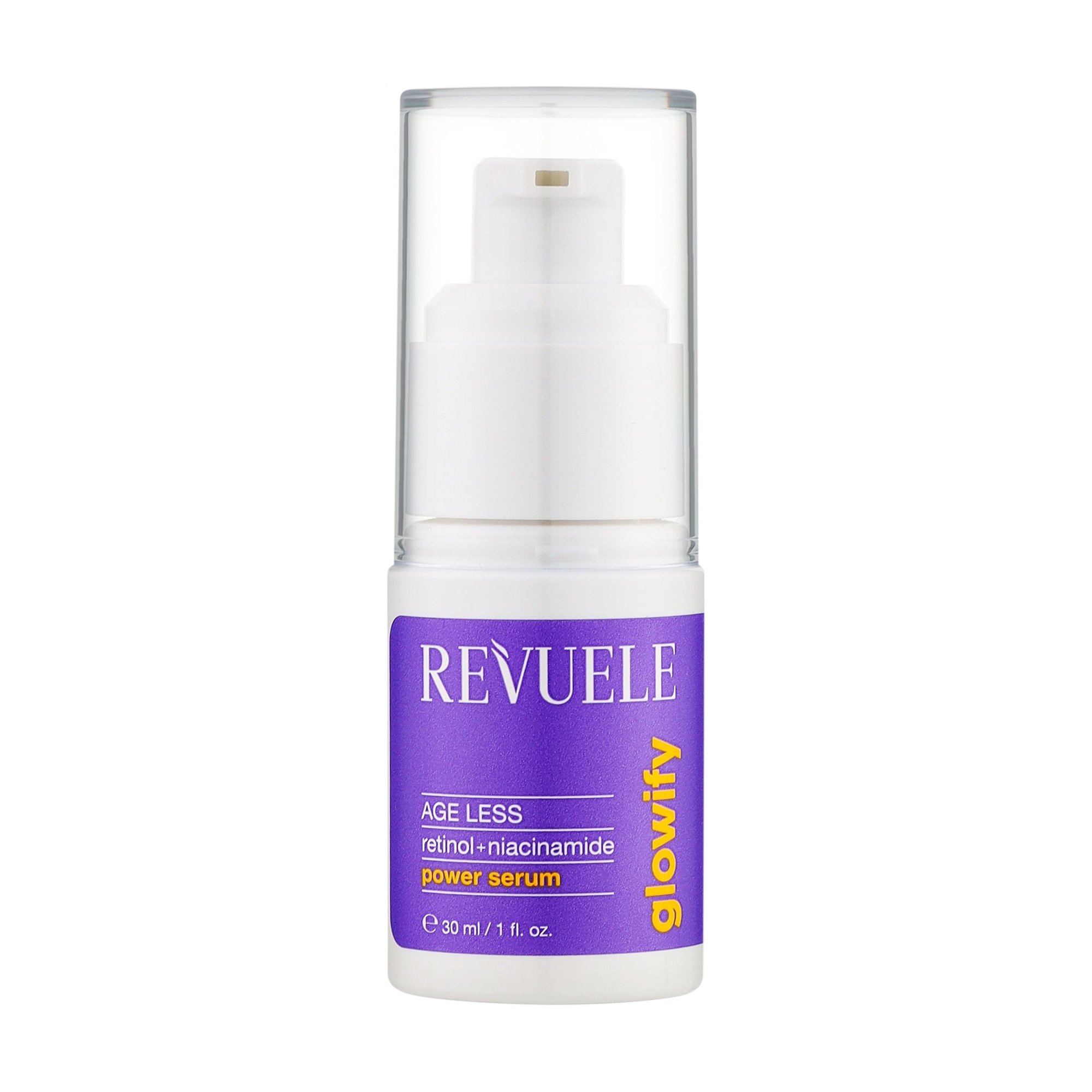 

Сироватка для обличчя Revuele Glowify Age Less Retinol + Niacinamide Power Serum з ретинолом та ніацинамідом, 30 мл