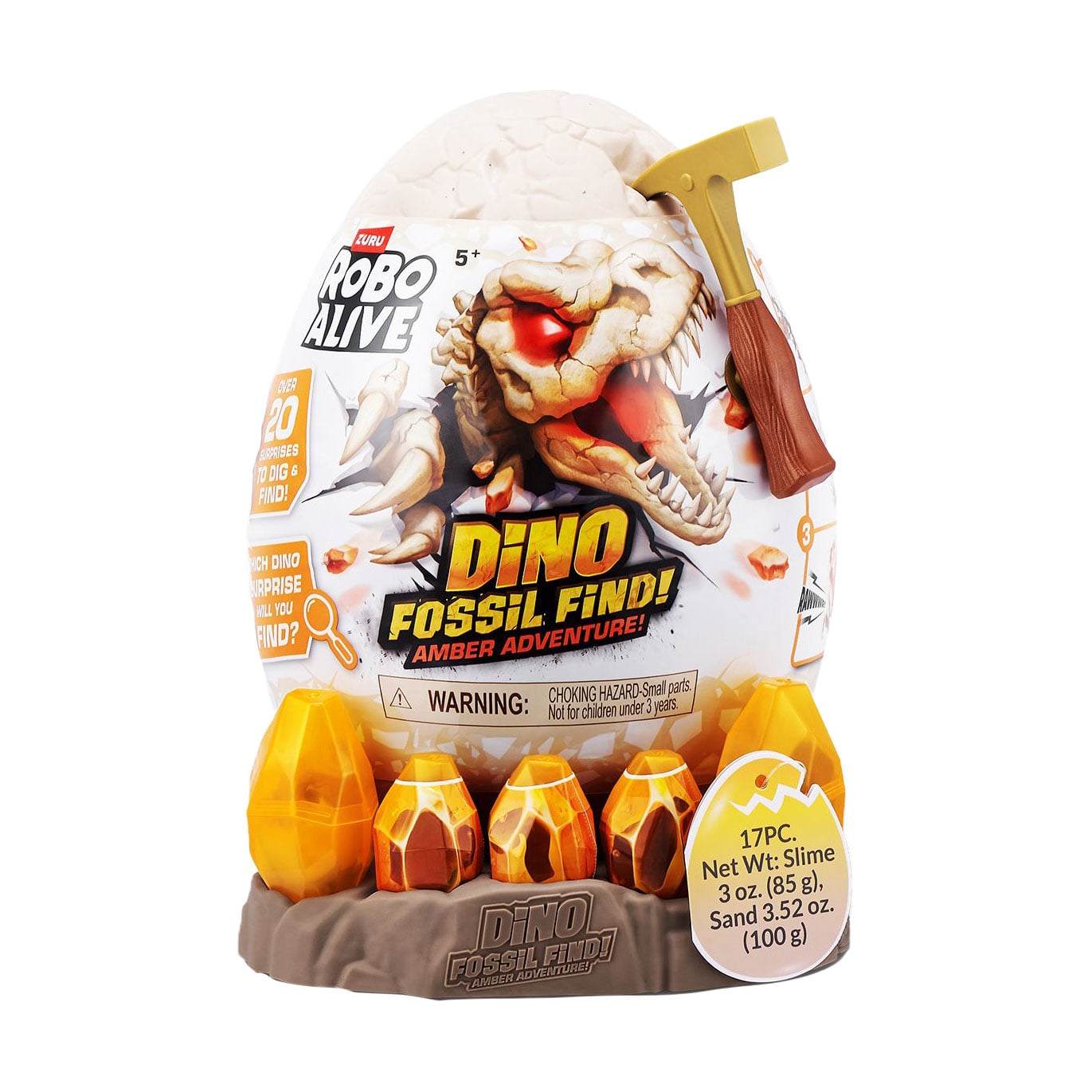 

Інтерактивний ігровий набір-сюрприз Pets & Robo Alive Бурштинові розкопки динозавра, від 5 років, 17 елементів (71153)