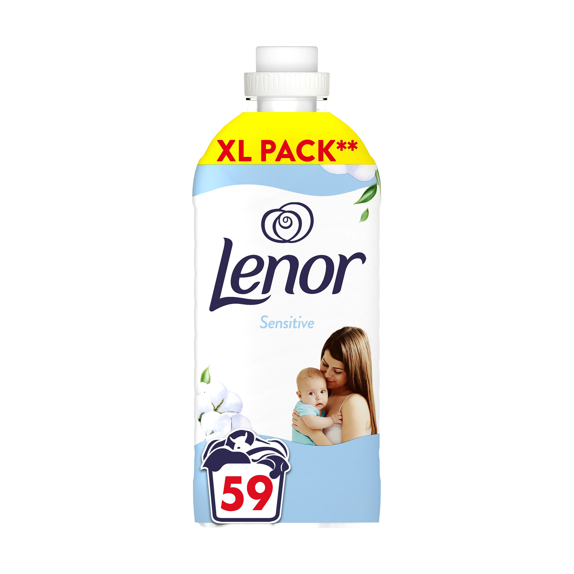 

Кондиціонер для білизни Lenor Для чутливої шкіри, 59 циклів прання, 1.239 л
