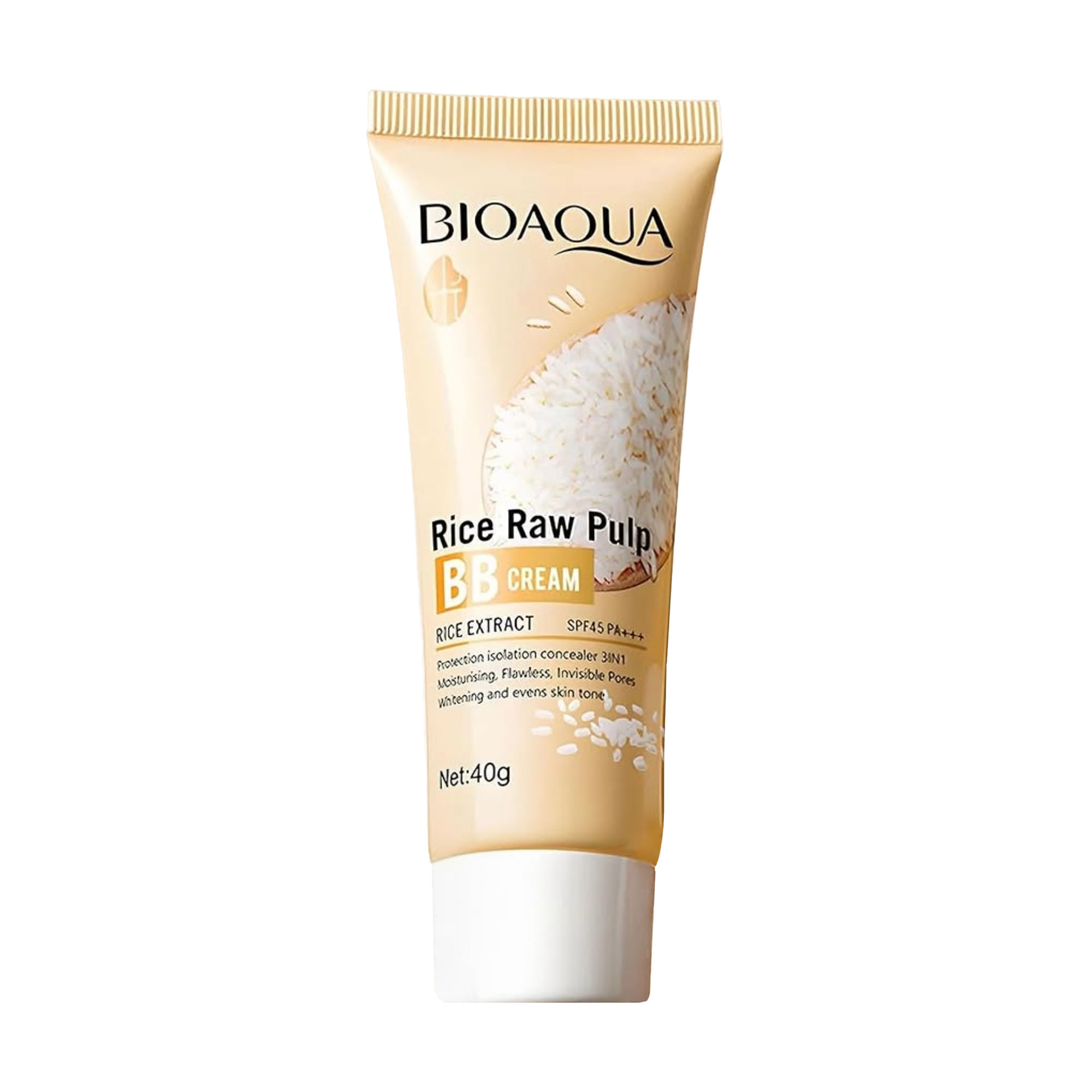 

BB-крем для обличчя Bioaqua Rice Raw Pulp BB Cream, SPF 45 PA+++, Natural Color, 40 г