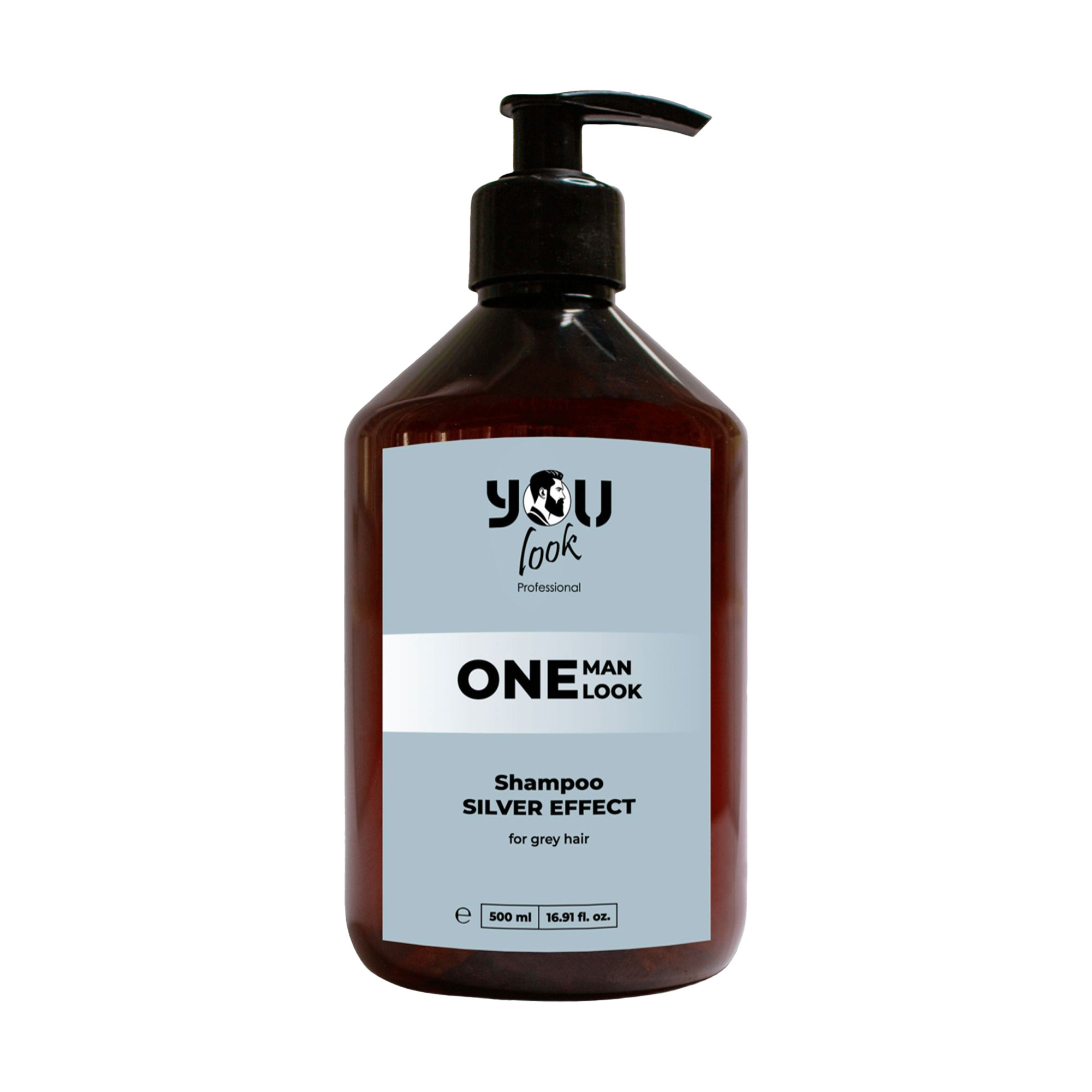 

Чоловічий шампунь You Look Professional One Man Shampoo Silver Effect для нейтралізація жовтизни сивого волосся, 500 мл