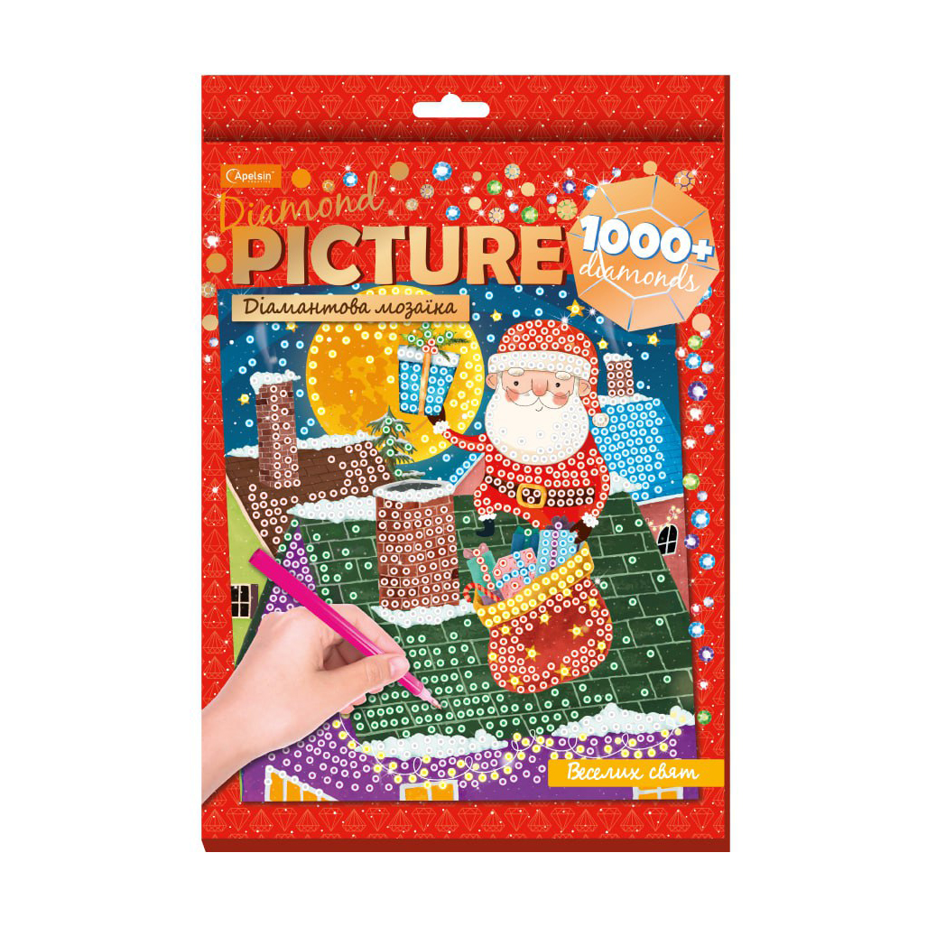 

Набір для творчості Апельсин Діамантова мозаїка Веселих свят, від 6 років, 20*25 см (НТ-34-01)