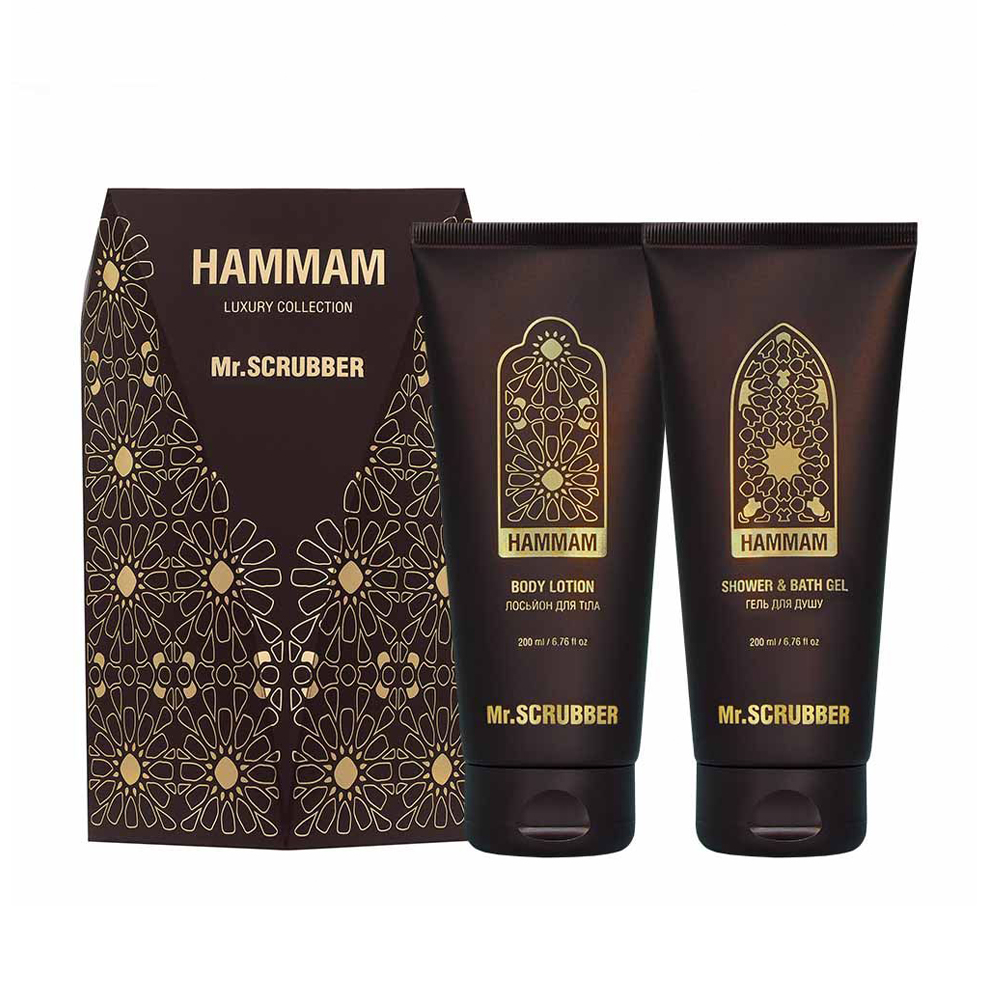 

Подарунковий набір для тіла Mr.Scrubber Hammam (гель для душу, 200 мл + лосьйон для тіла, 200 мл)