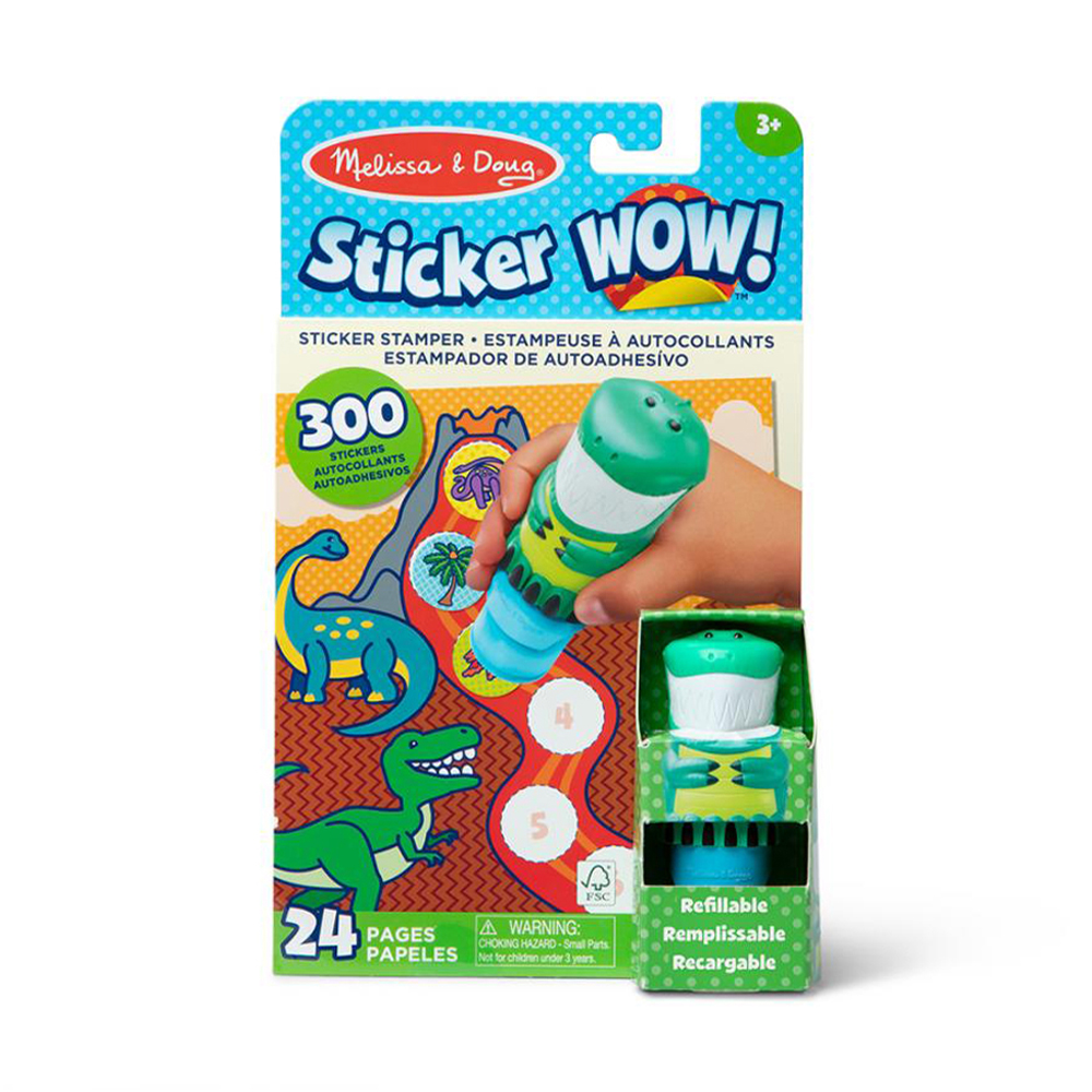 

Набір для творчості Melissa & Doug Sticker WOW Динозавр, від 3 років (блокнот, 24 ст + штамп, 1 шт + наліпки, 300 шт) (SM93205/6074899)