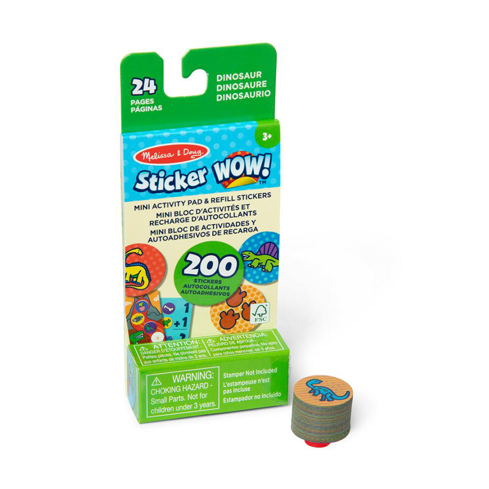 

Набір для творчості Melissa & Doug Sticker WOW Динозаври, від 3 років (міні блокнот, 24 ст + запасні наліпки для штампу, 200 шт) (SM93208/6075136)
