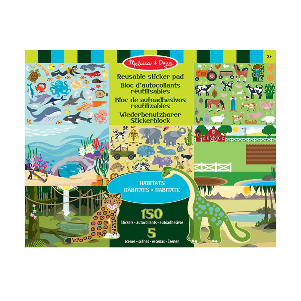 

Набір багаторазових наліпок Melissa & Doug Середовище проживання тварин, від 3 років, 150 шт (SM93209/6836)
