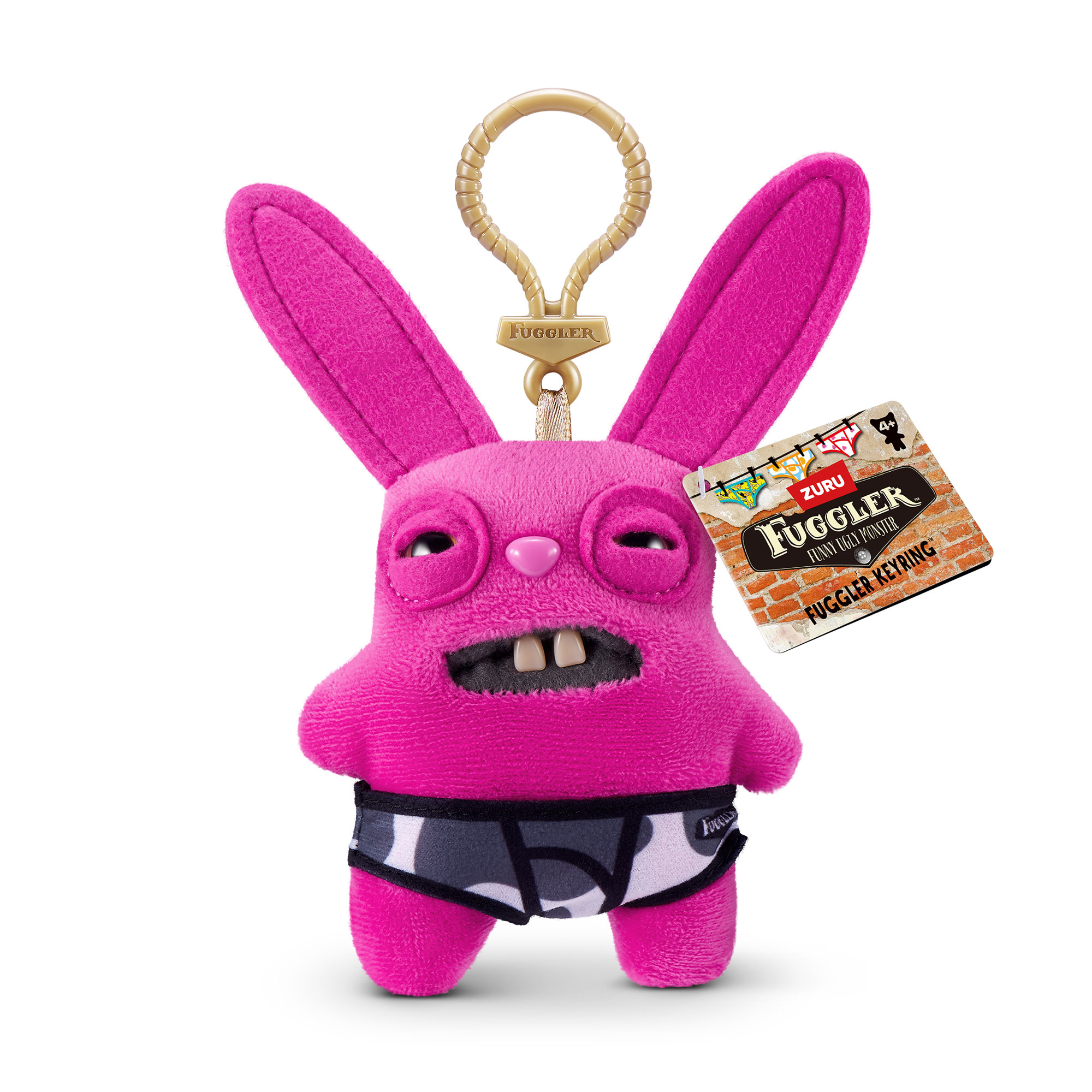 

М'яка іграшка-брелок Fuggler Zuru Рожева Лють, 13 см, від 4 років (15705E)