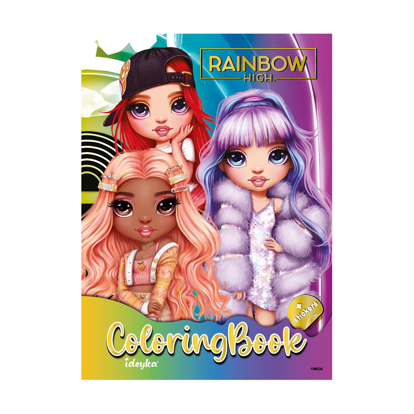 

Книжка-розмальовка Ideyka The Creative Rainbow 2 зі стікерами, 21*29 см (LCB30)