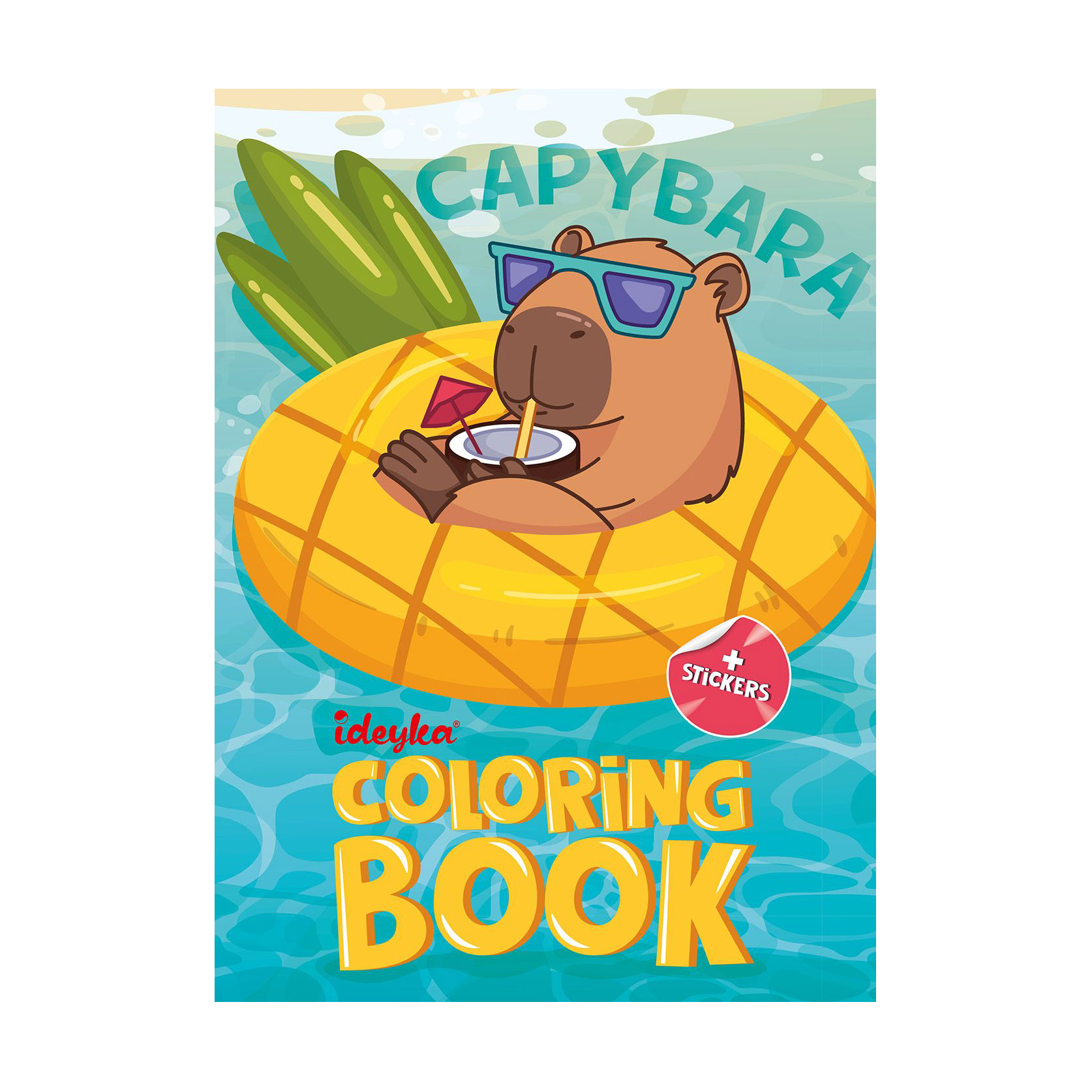 

Книжка-розмальовка Ideyka Капібара на канікулах, зі стікерами, 21*29 см (CB21)