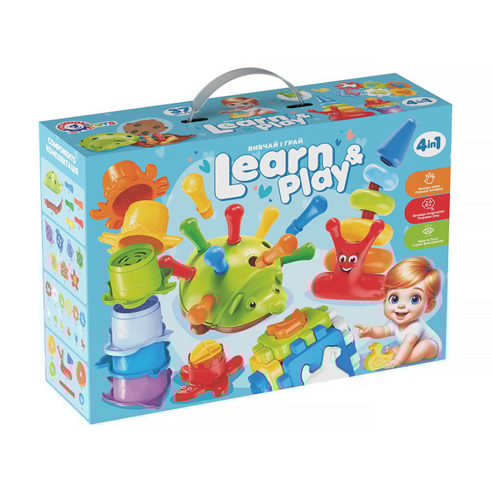 

Дитячий подарунковий набір TechnoK Сортер 4 в 1, 33*23*10.4 см, від 1 року (2376)