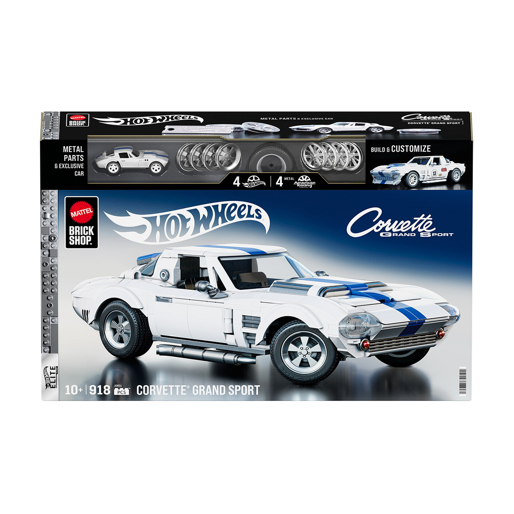 

Колекційна машинка-конструктор Hot Wheels Brick Shop Elite Corvette, від 10 років, 918 деталей (JGR31)