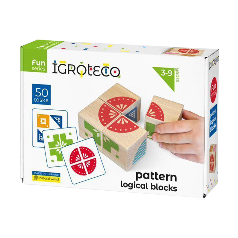 

Дитячі кубики Igroteco Склади візерунок, від 3 років (900477)