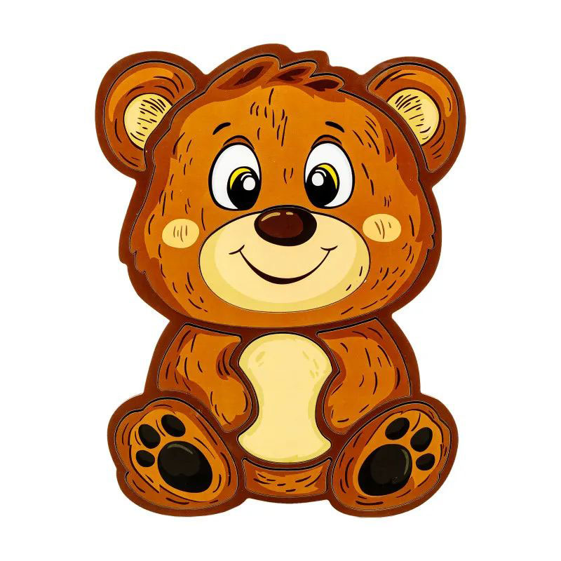 

Пазл-складалка PuzzleOK Ведмедик, 10 елементів, від 3 років (Puz-22956)