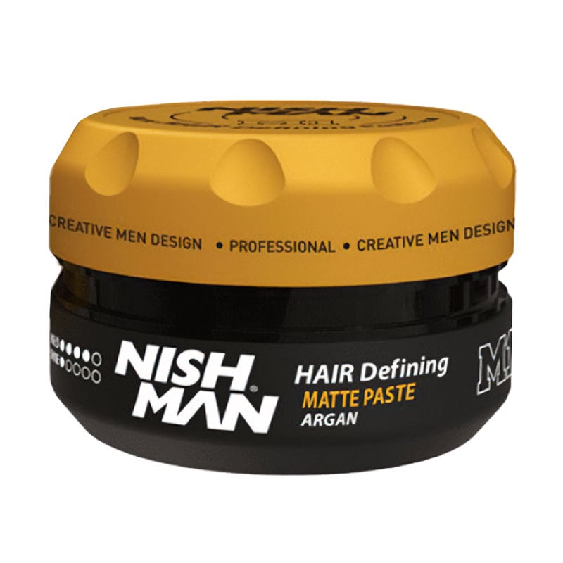 

Чоловіча матова паста для укладання волосся Nishman Hair Defining Matte Paste Argan M1 сильної фіксації, 30 мл