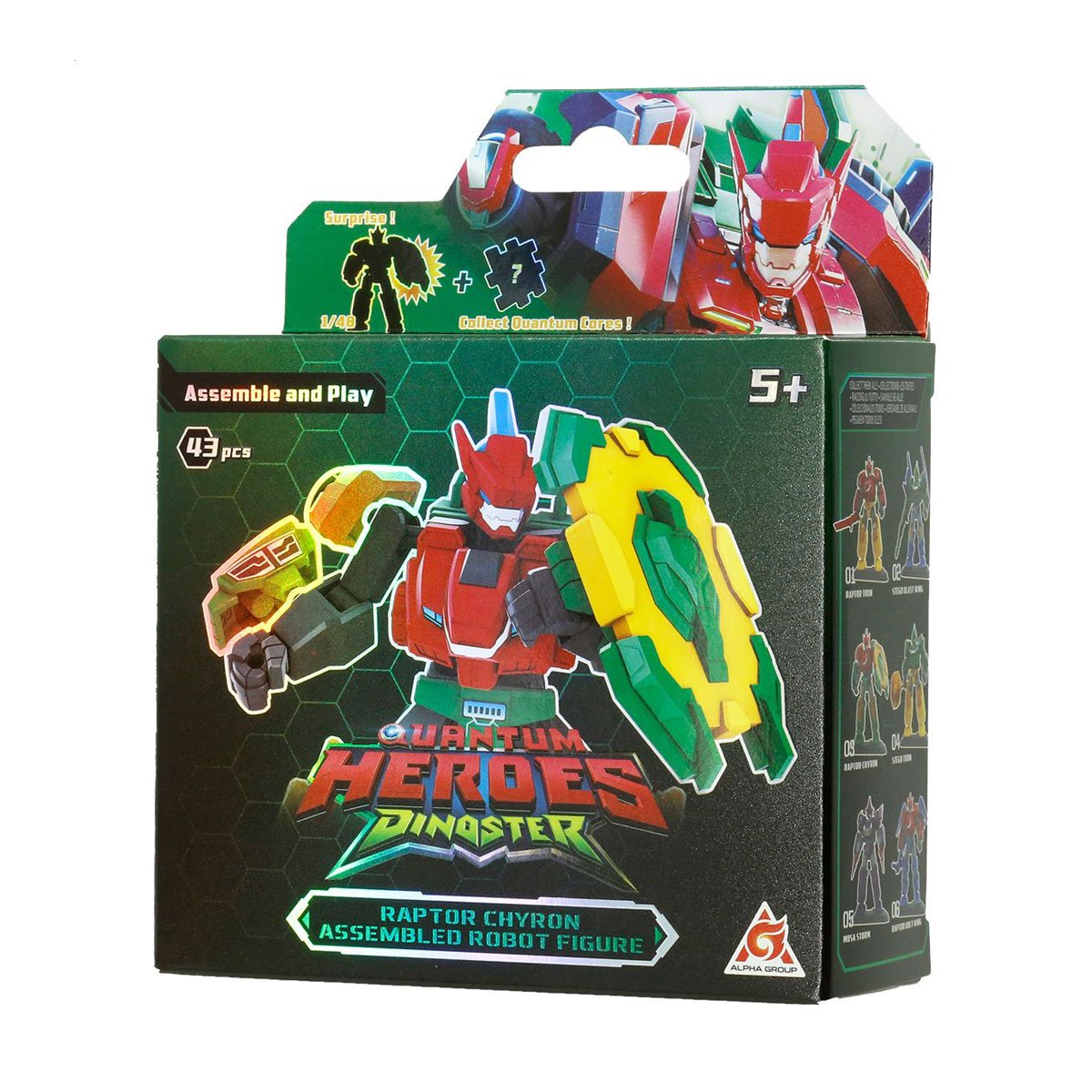 

Робот-конструктор-сюрприз Dinoster Раптор Хайрон, 10.5 см, від 5 років, 43 елементи (EU580881A-3)