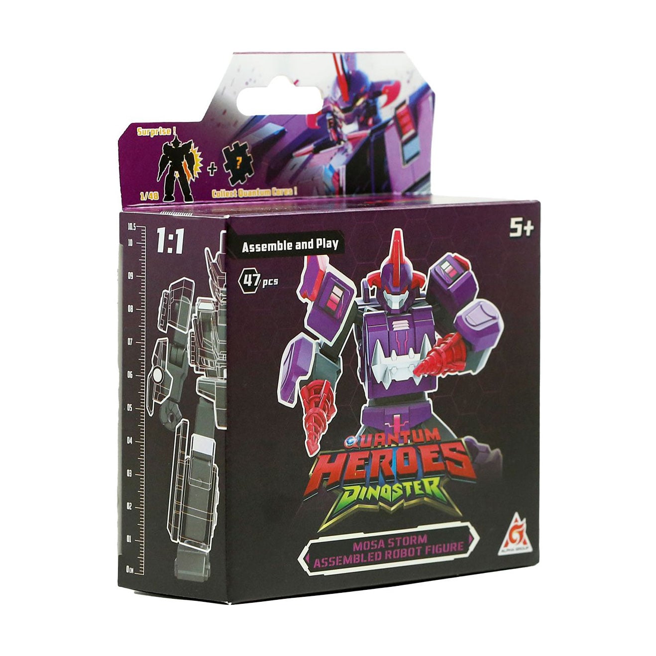 

Робот-конструктор-сюрприз Dinoster Моса Шторм, 10.5 см, від 5 років, 47 елементів (EU580881A-5)