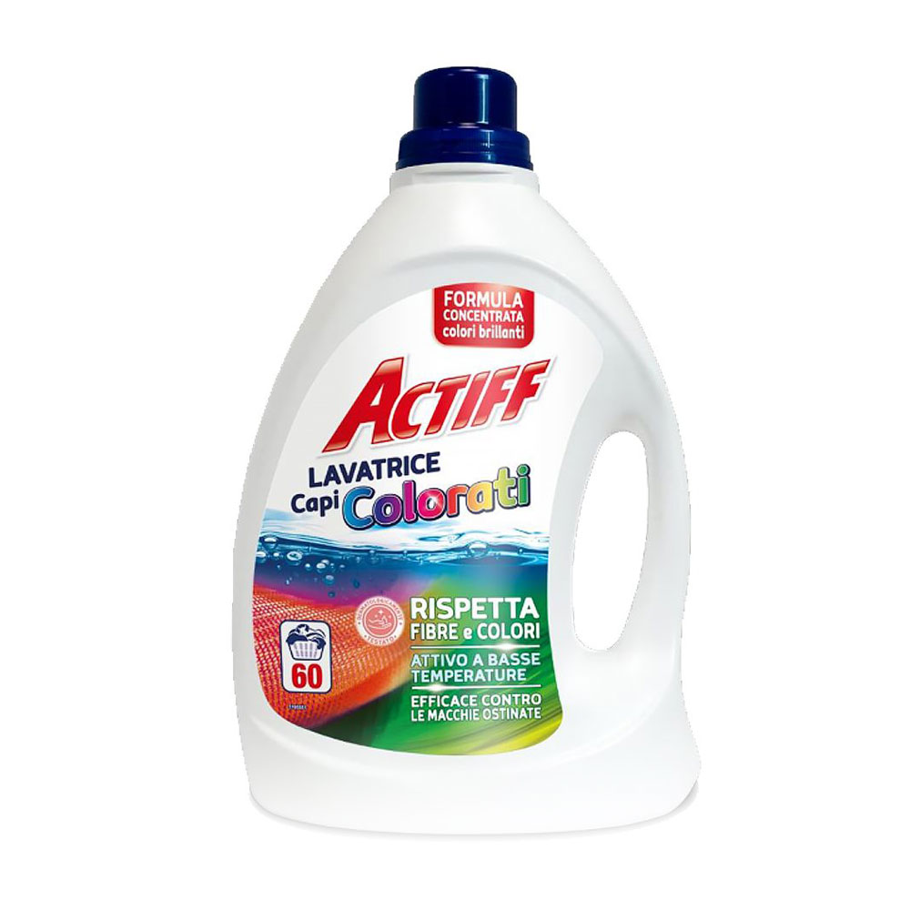 

Уцінка! Гель для прання кольорових речей Actiff Capi Colorati Lavatrice, 60 циклів прання, 3 л