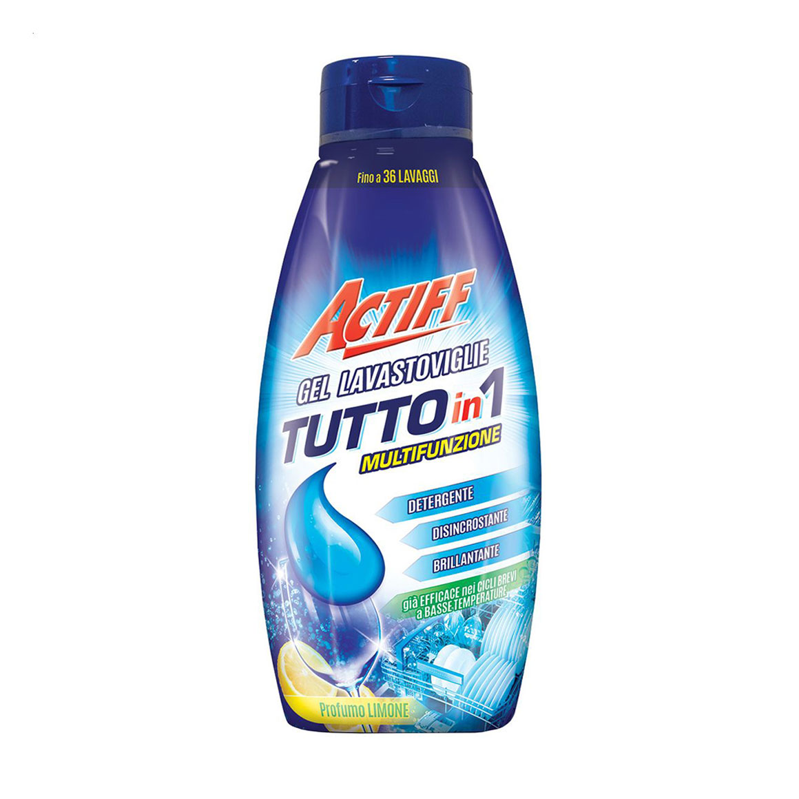 

Гель для посудомийних машин Actiff Tutto in 1 Per Lavastoviglie Gel з ароматом лимону, 720 мл