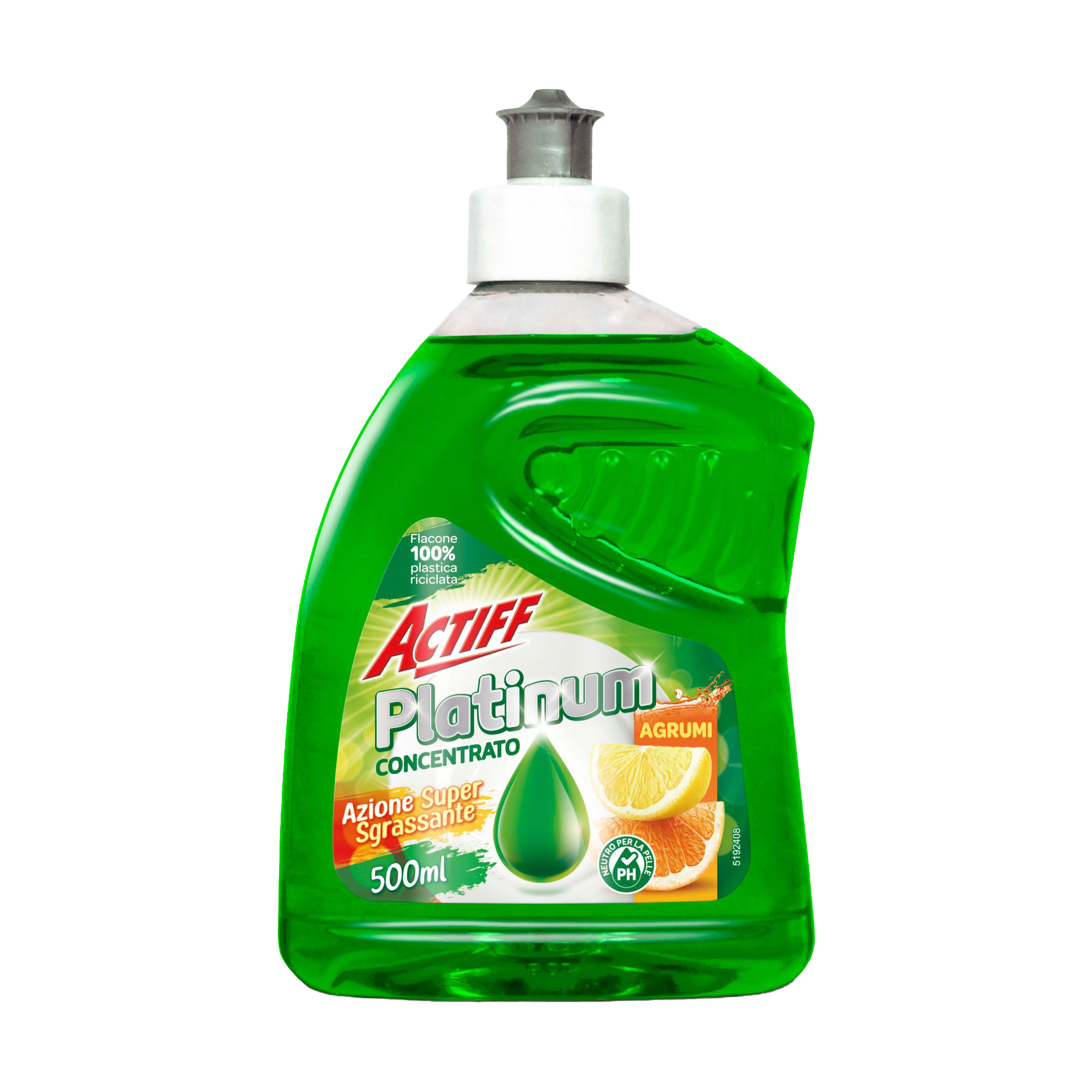 

Засіб для миття посуду Actiff Agrumi Platinum Concentrato, 500 мл