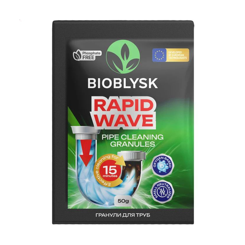 

Гранули для чищення труб BioBlysk Rapid Wave, 50 г