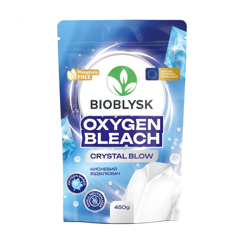 

Кисневий відбілювач порошкоподібний BioBlysk Oxygen Bleach Crystal Blow, 450 г